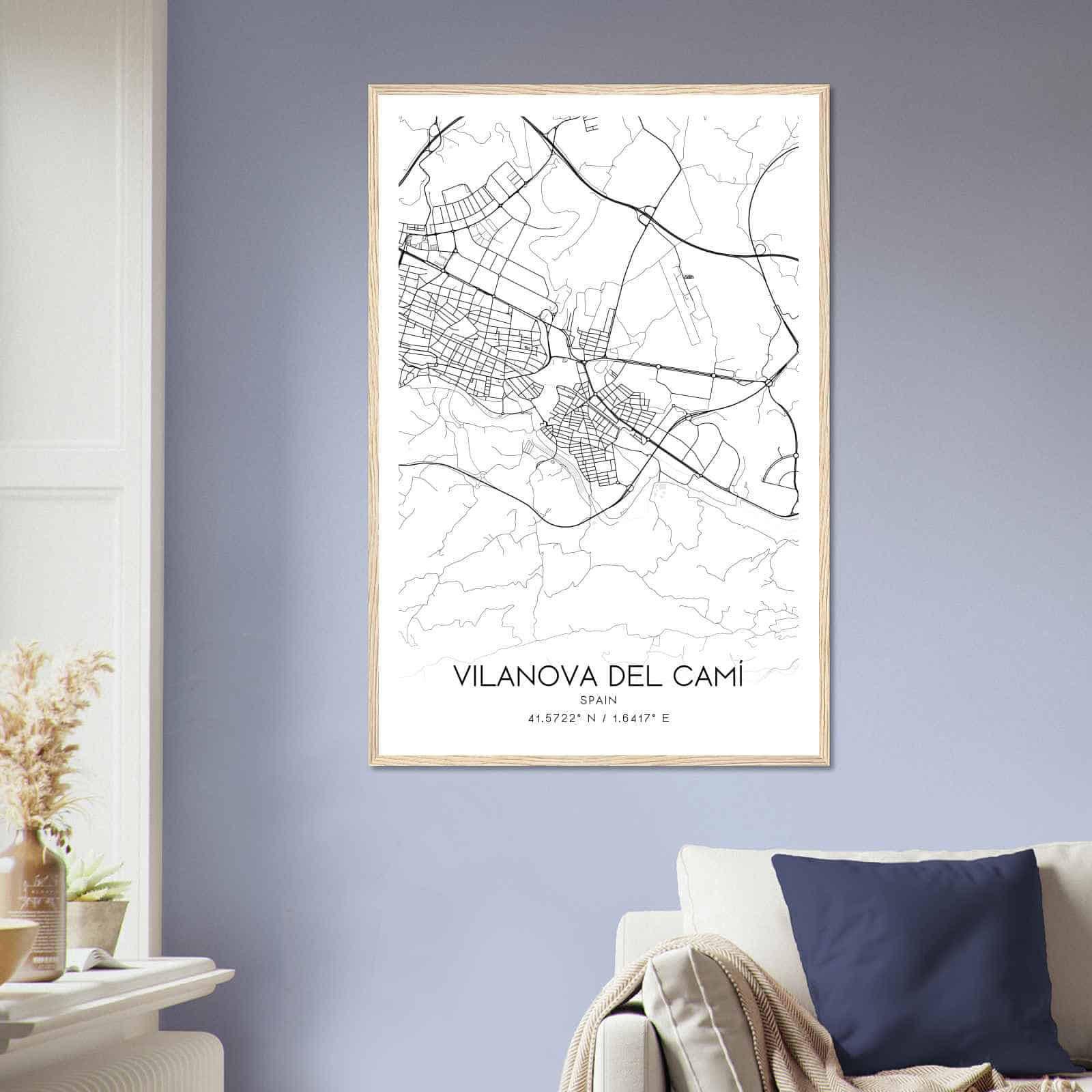 Deerfield Kansas Map Poster, Modern Home Decor Wall Art Print (Copy)