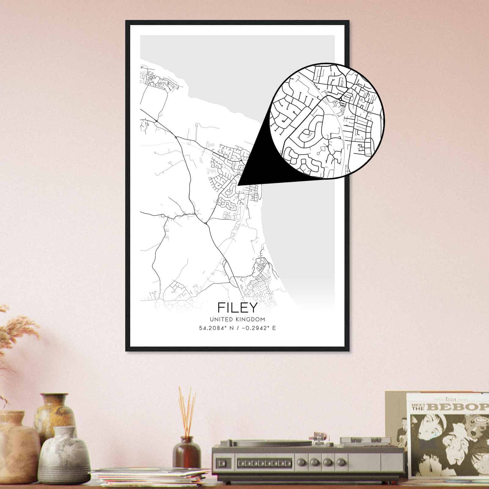 Deerfield Kansas Map Poster, Modern Home Decor Wall Art Print (Copy)