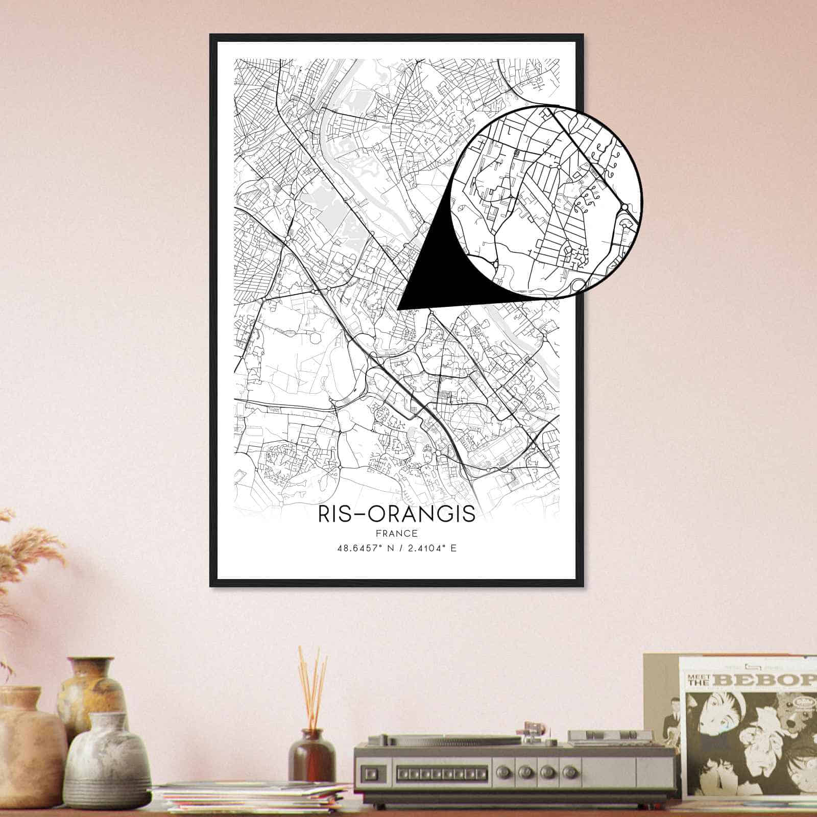 Deerfield Kansas Map Poster, Modern Home Decor Wall Art Print (Copy)