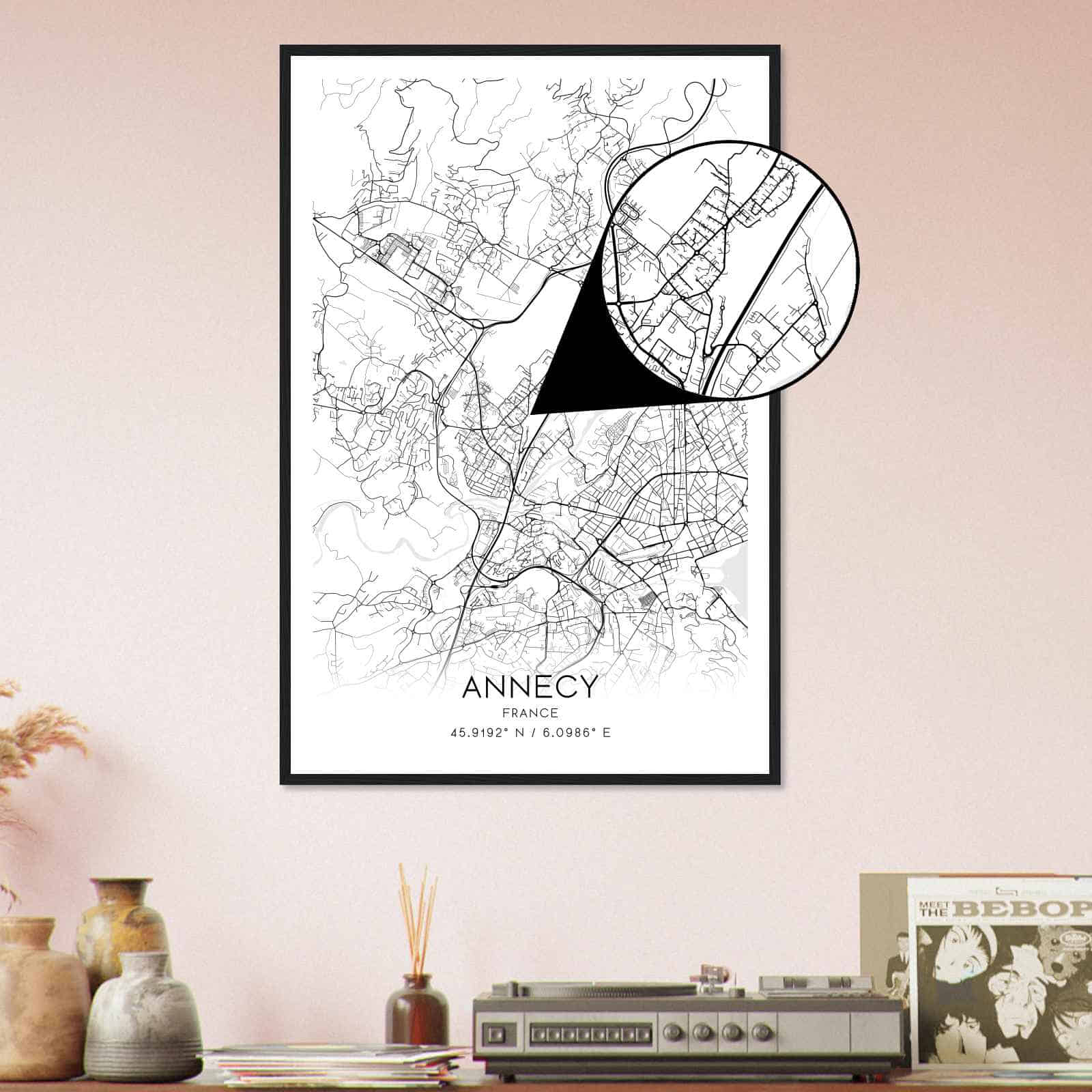 Deerfield Kansas Map Poster, Modern Home Decor Wall Art Print (Copy)