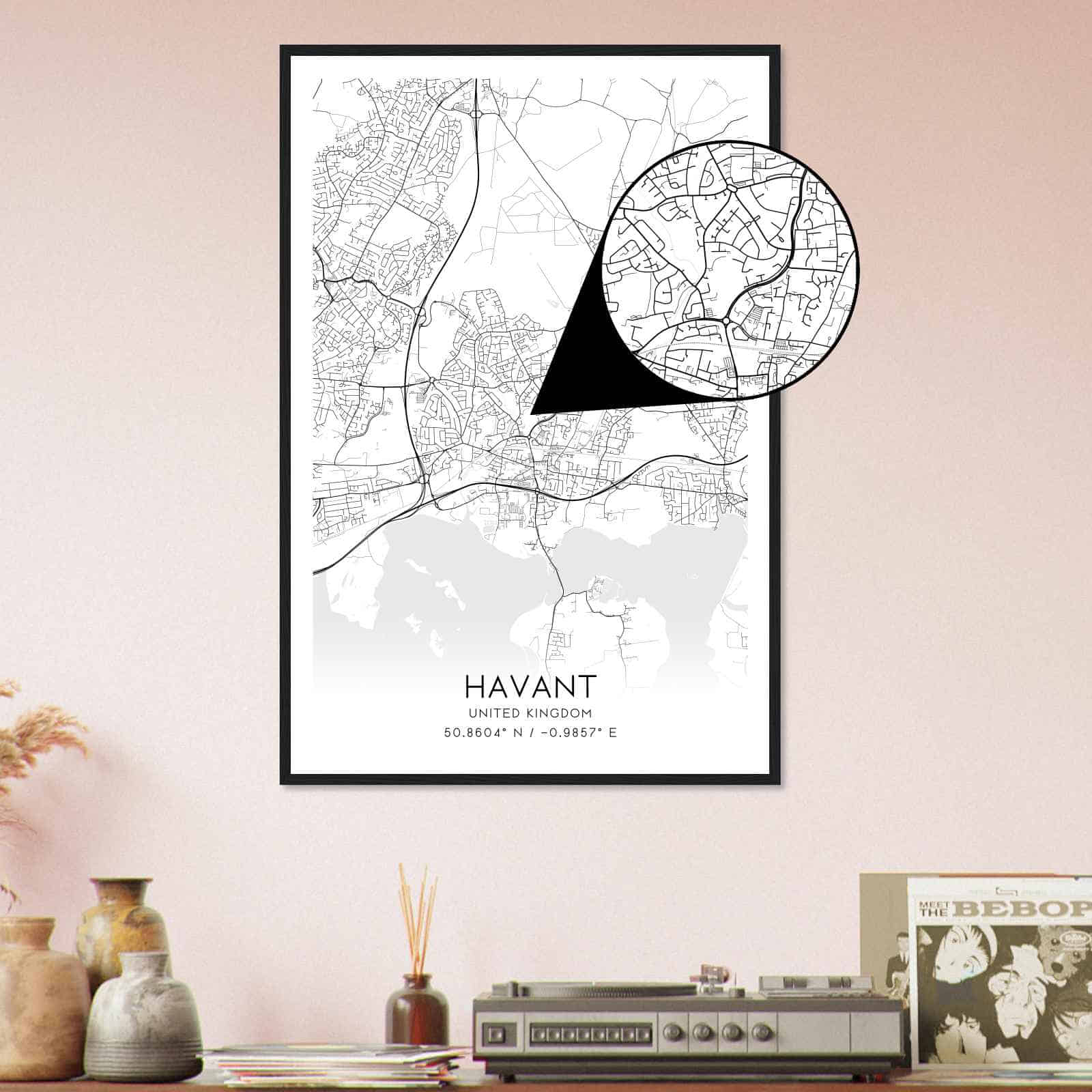 Deerfield Kansas Map Poster, Modern Home Decor Wall Art Print (Copy)