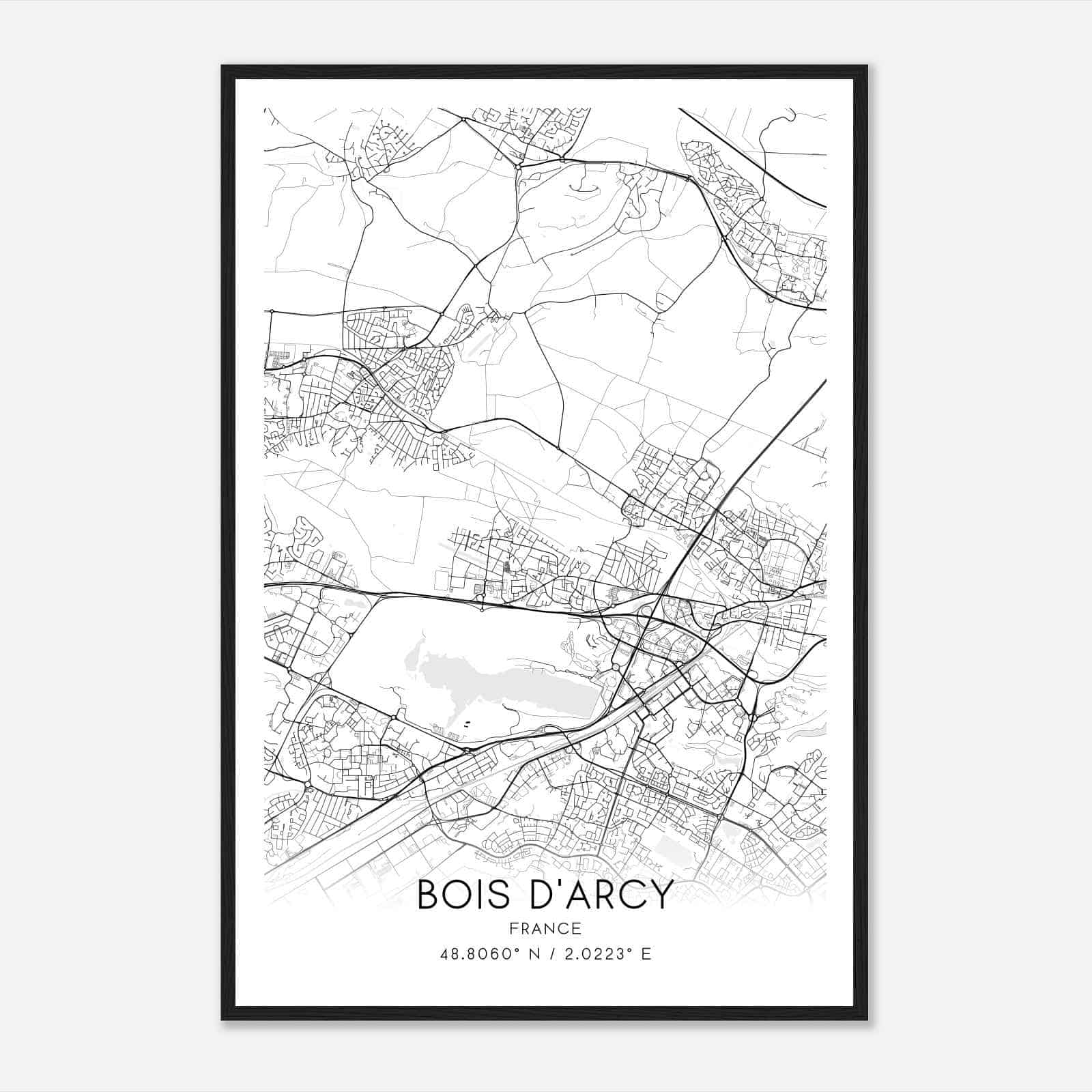 Bois-d’Arcy France Map Poster, Modern Home Decor Wall Art Print Bois-d’Arcy France Map Poster, Modern Home Decor Wall Art Print