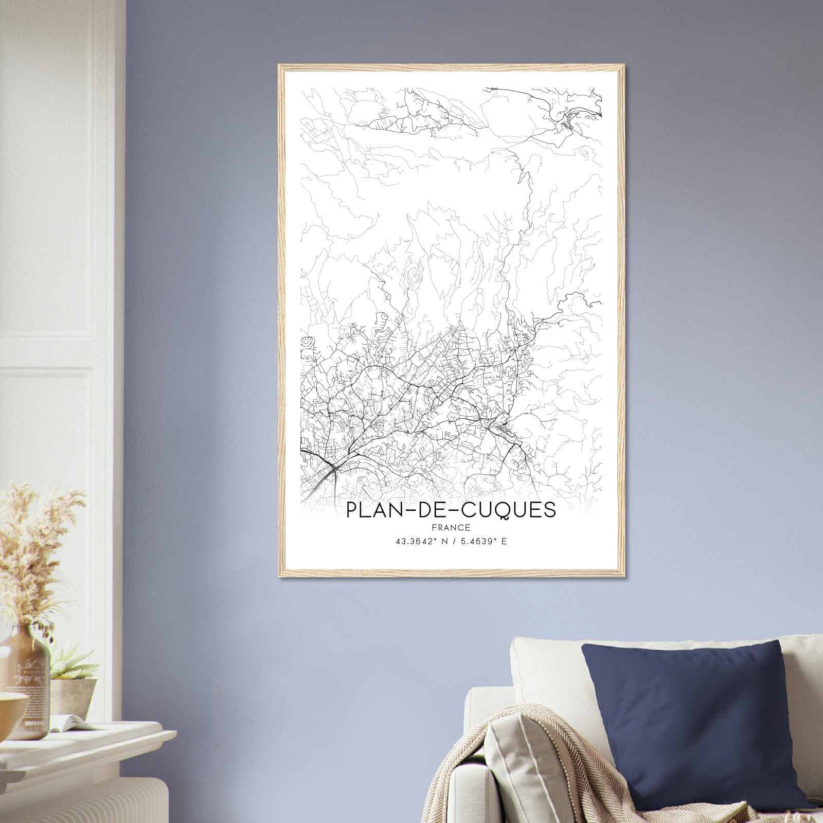 Deerfield Kansas Map Poster, Modern Home Decor Wall Art Print (Copy)