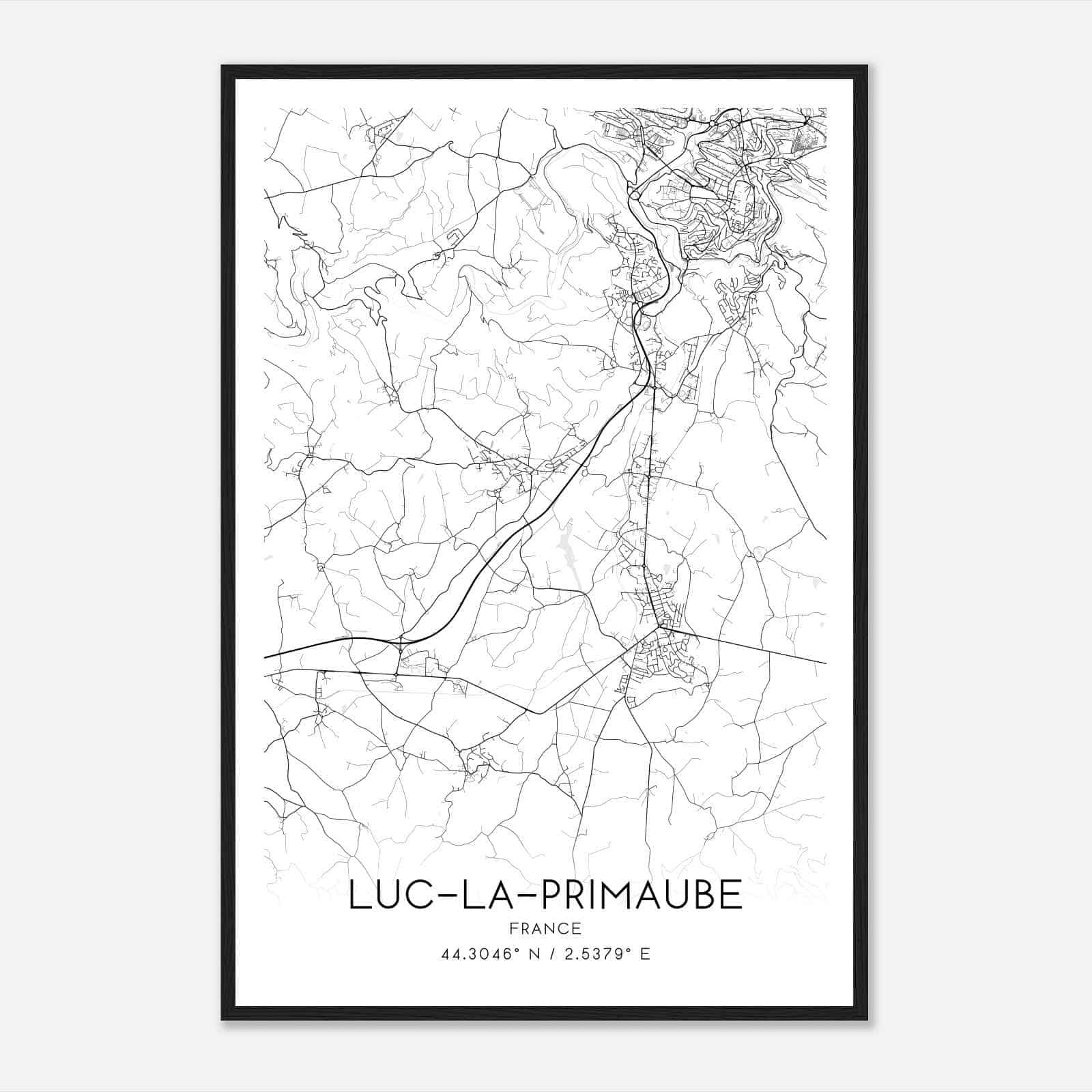 La Primaube France Map Poster, Modern Home Decor Wall Art Print