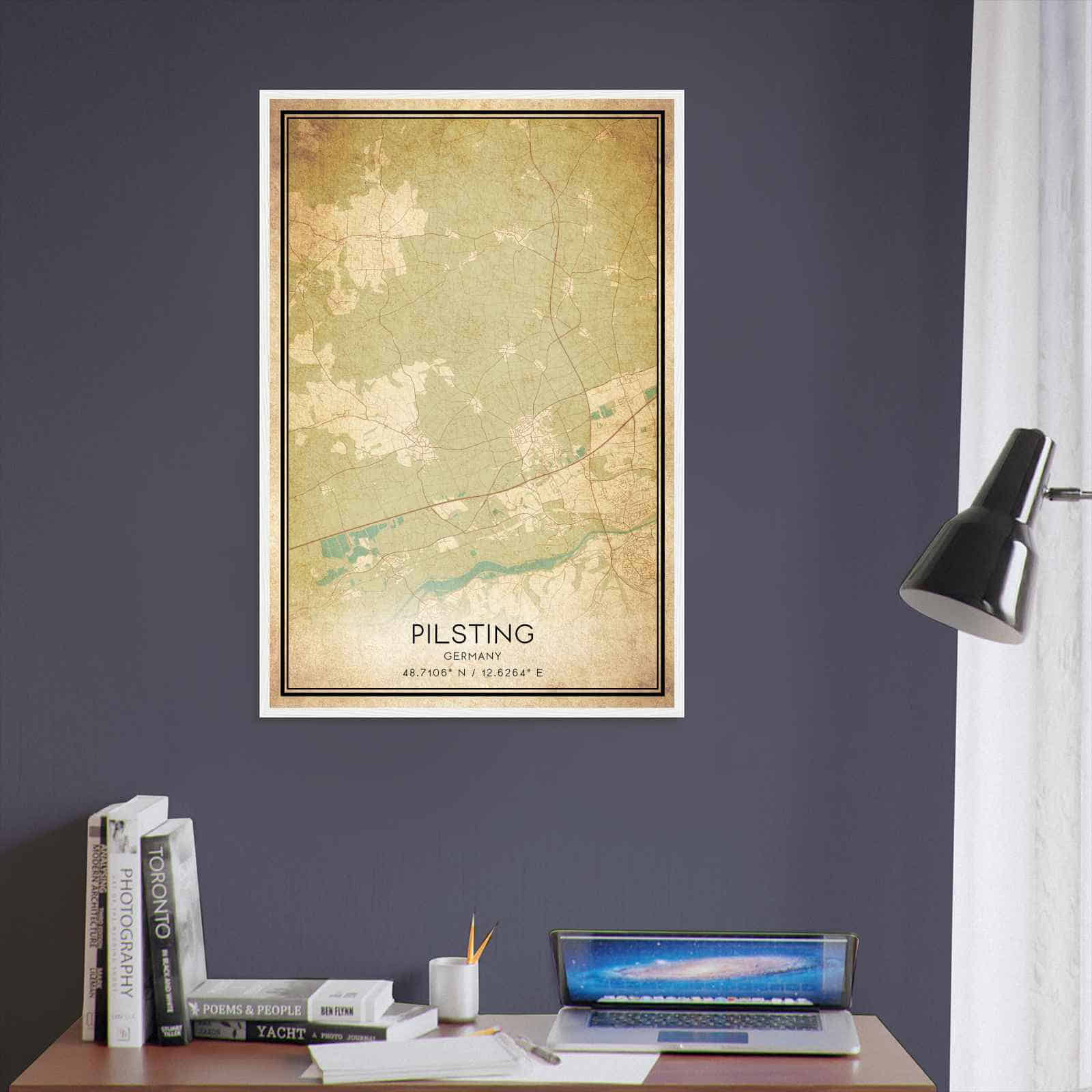 Deerfield Kansas Map Poster, Modern Home Decor Wall Art Print (Copy)