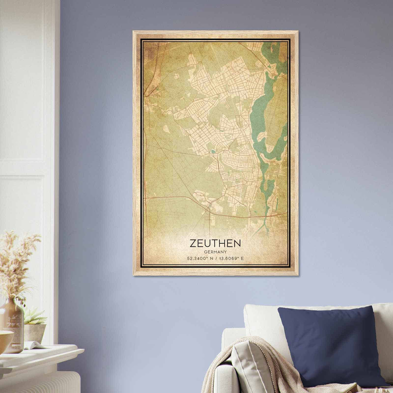 Deerfield Kansas Map Poster, Modern Home Decor Wall Art Print (Copy)