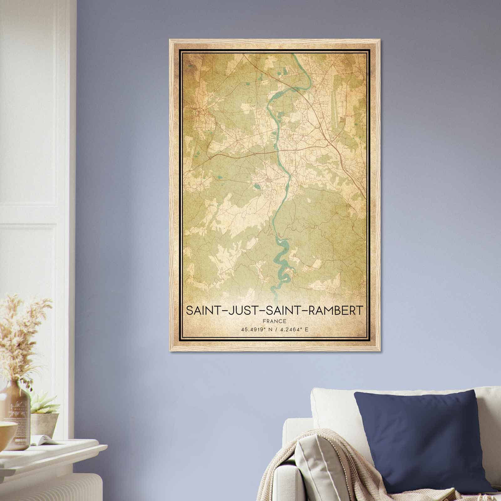 Deerfield Kansas Map Poster, Modern Home Decor Wall Art Print (Copy)