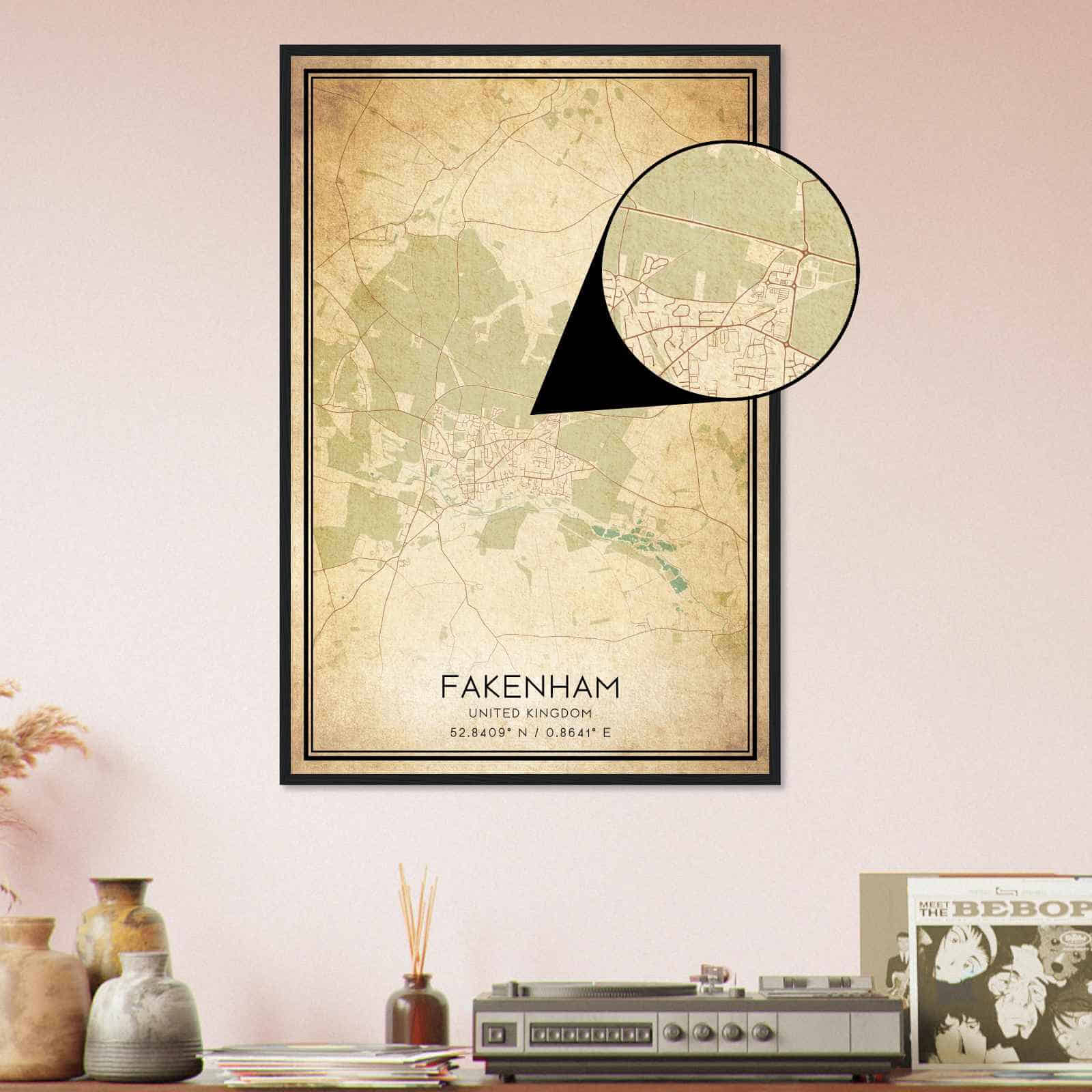 Deerfield Kansas Map Poster, Modern Home Decor Wall Art Print (Copy)