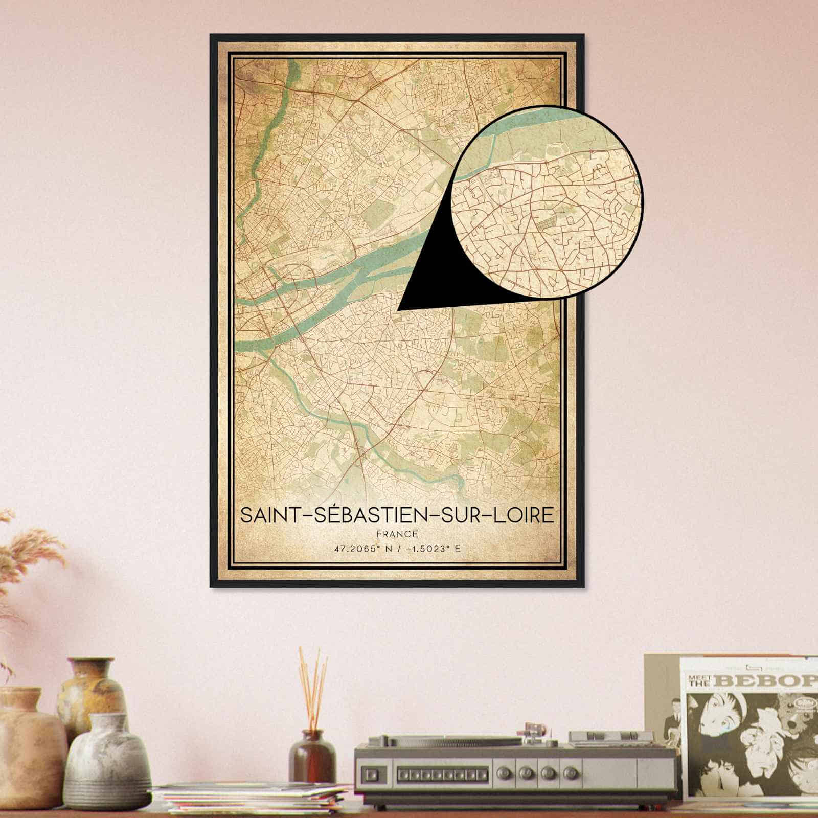 Deerfield Kansas Map Poster, Modern Home Decor Wall Art Print (Copy)