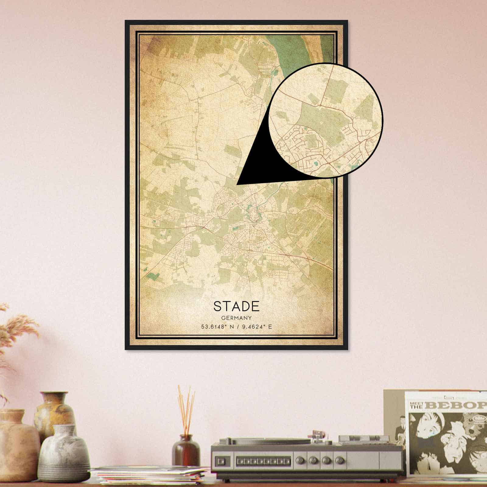 Deerfield Kansas Map Poster, Modern Home Decor Wall Art Print (Copy)