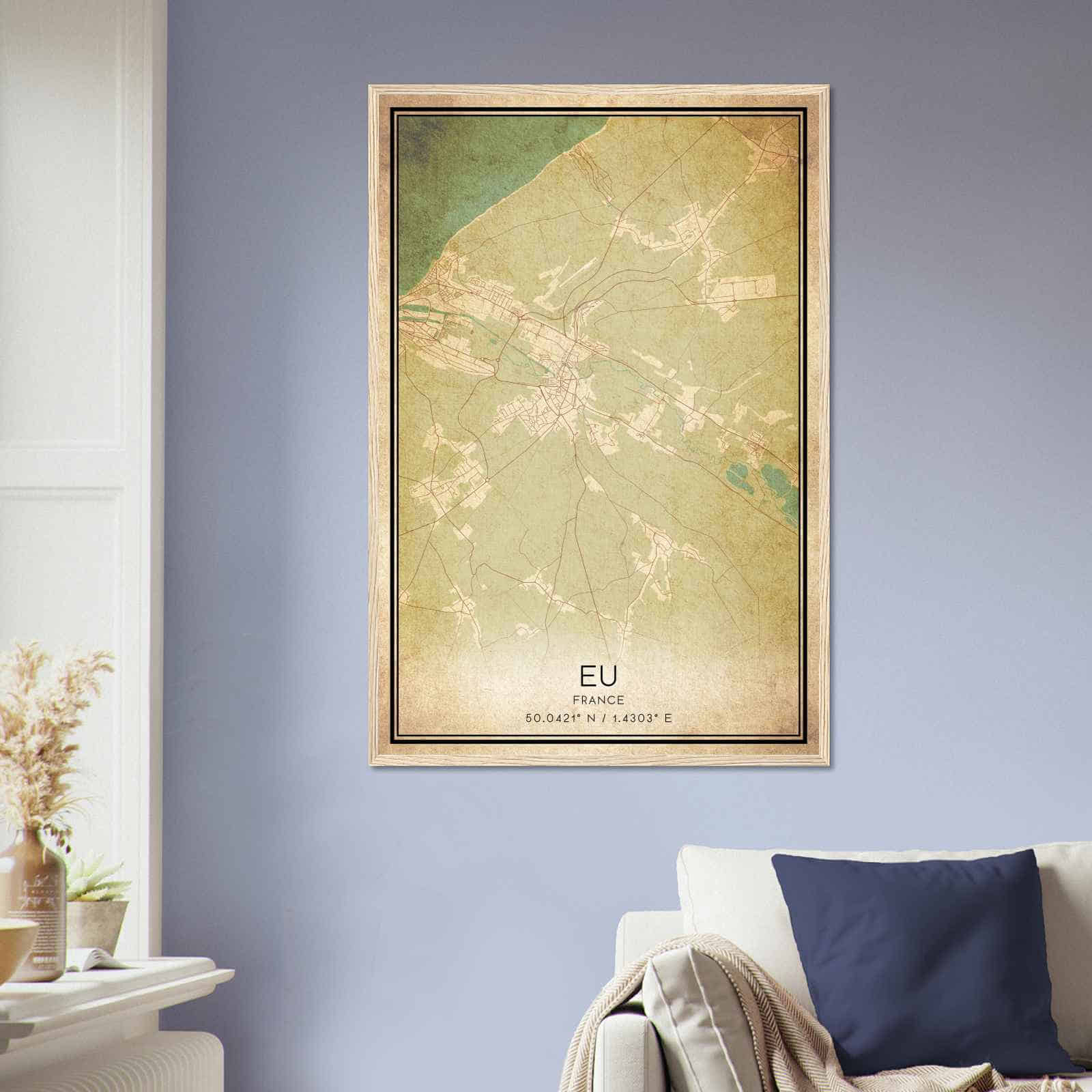 Deerfield Kansas Map Poster, Modern Home Decor Wall Art Print (Copy)