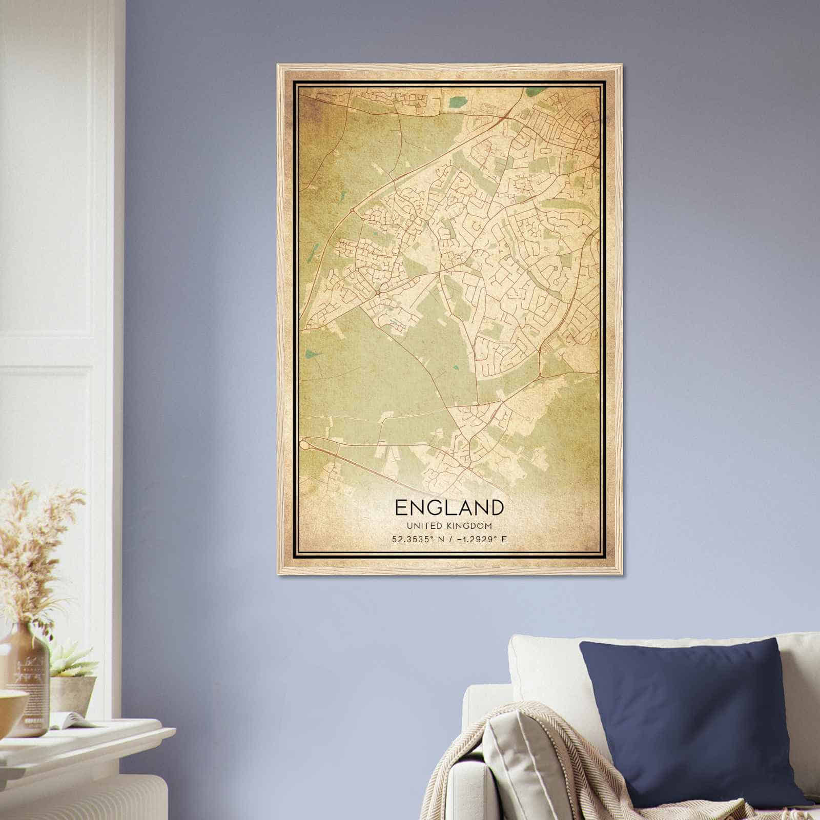 Deerfield Kansas Map Poster, Modern Home Decor Wall Art Print (Copy)