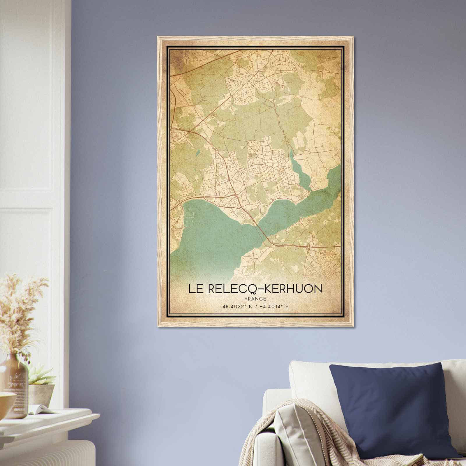Deerfield Kansas Map Poster, Modern Home Decor Wall Art Print (Copy)