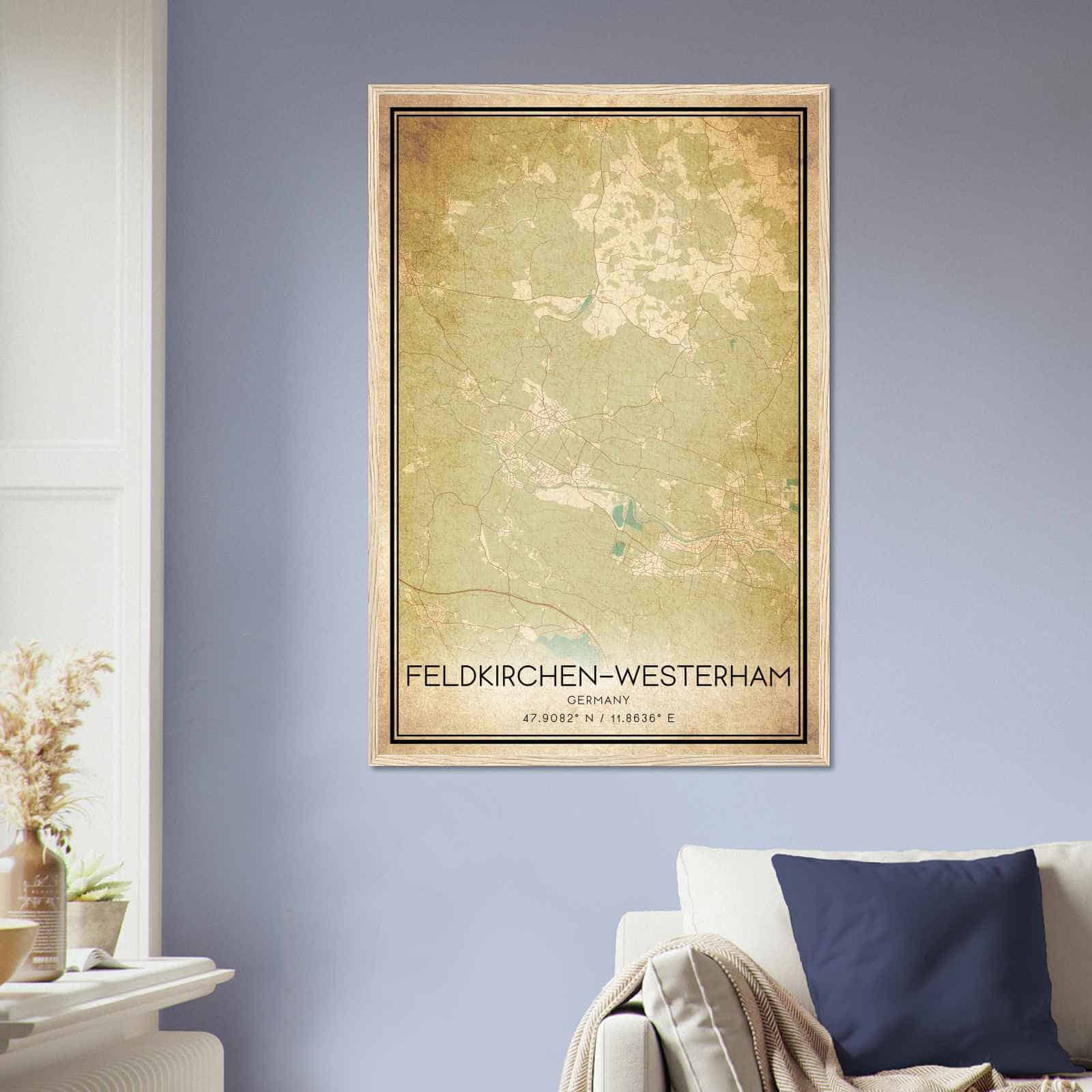Deerfield Kansas Map Poster, Modern Home Decor Wall Art Print (Copy)