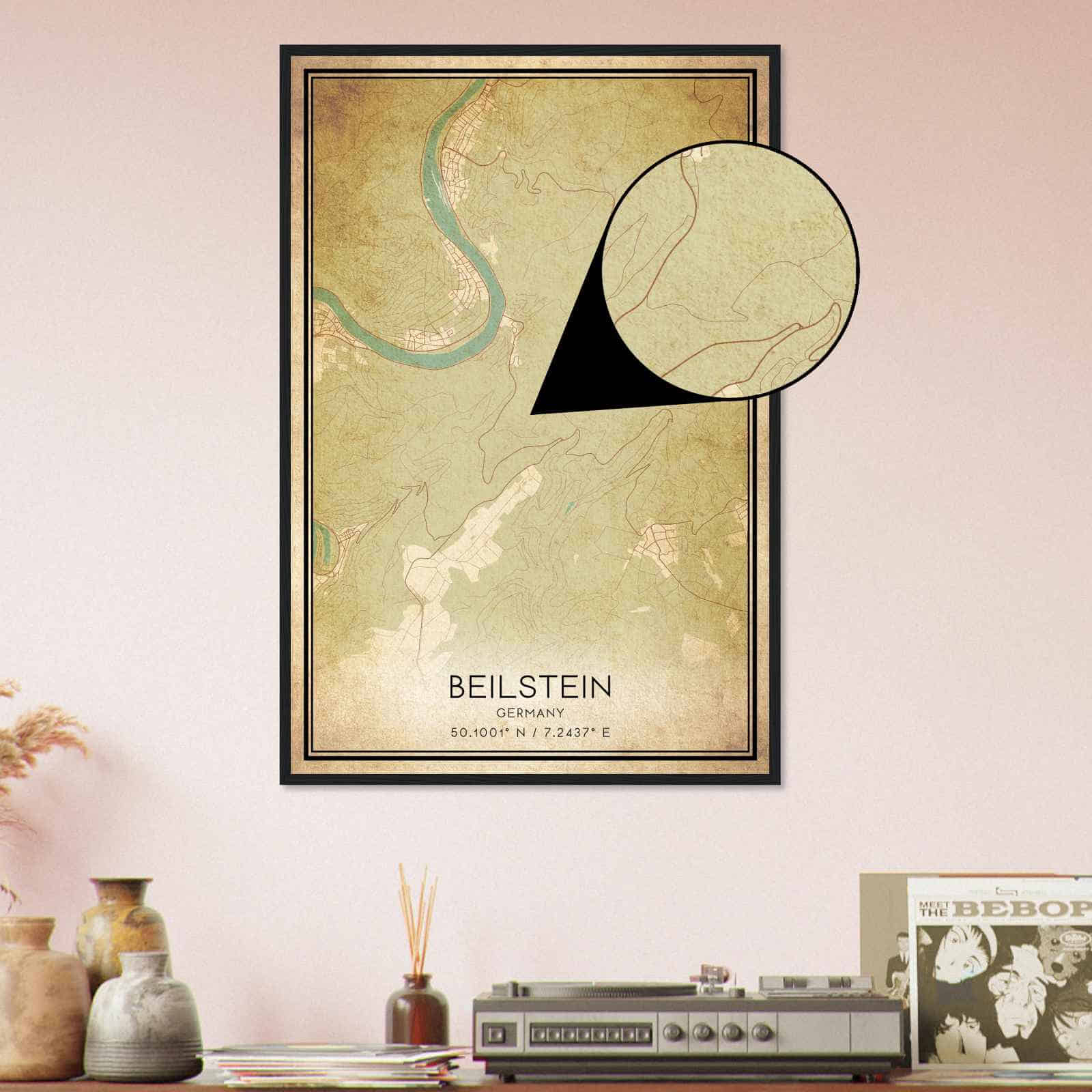 Deerfield Kansas Map Poster, Modern Home Decor Wall Art Print (Copy)