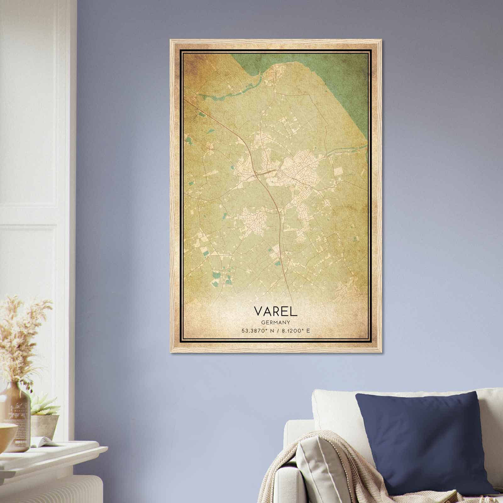 Deerfield Kansas Map Poster, Modern Home Decor Wall Art Print (Copy)