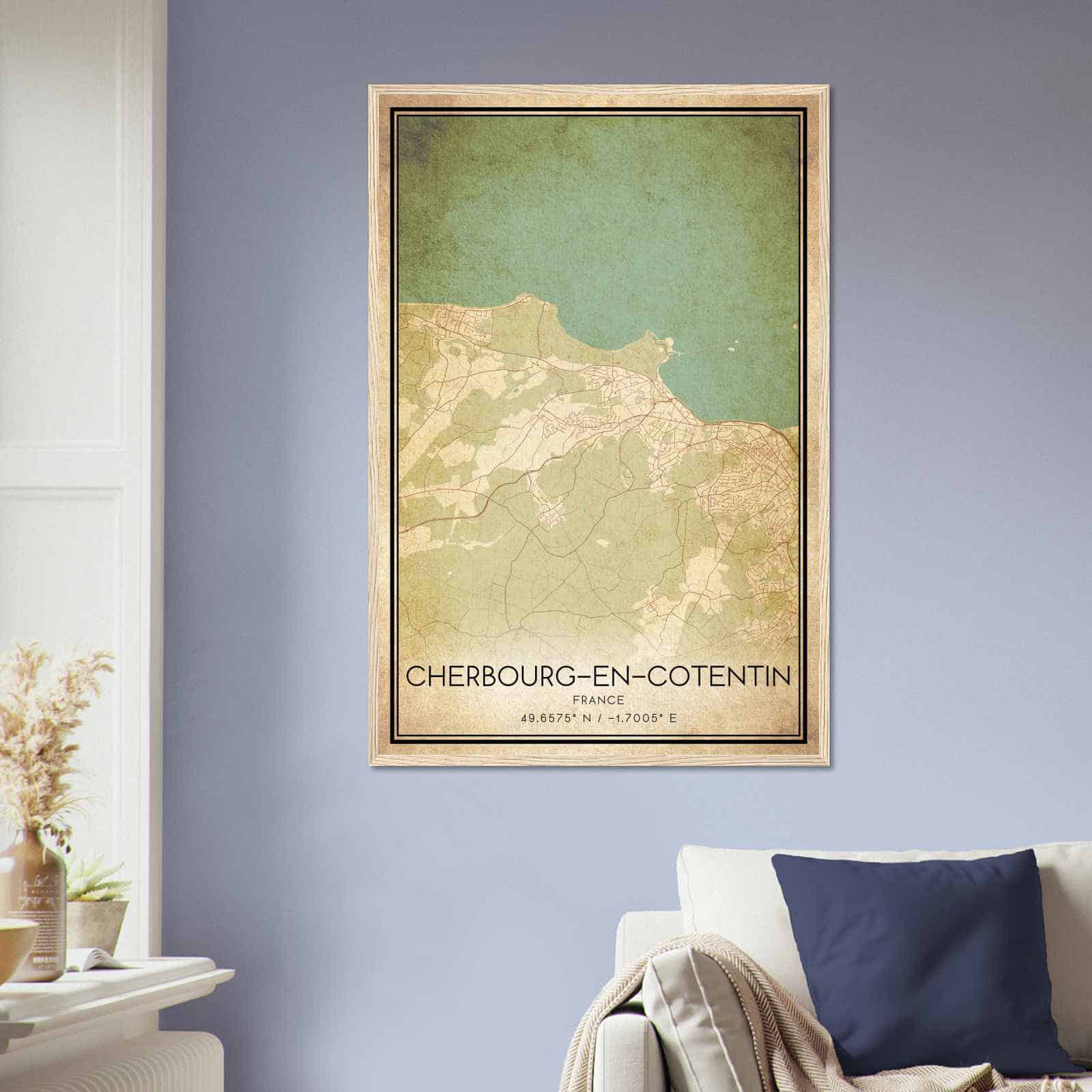 Deerfield Kansas Map Poster, Modern Home Decor Wall Art Print (Copy)