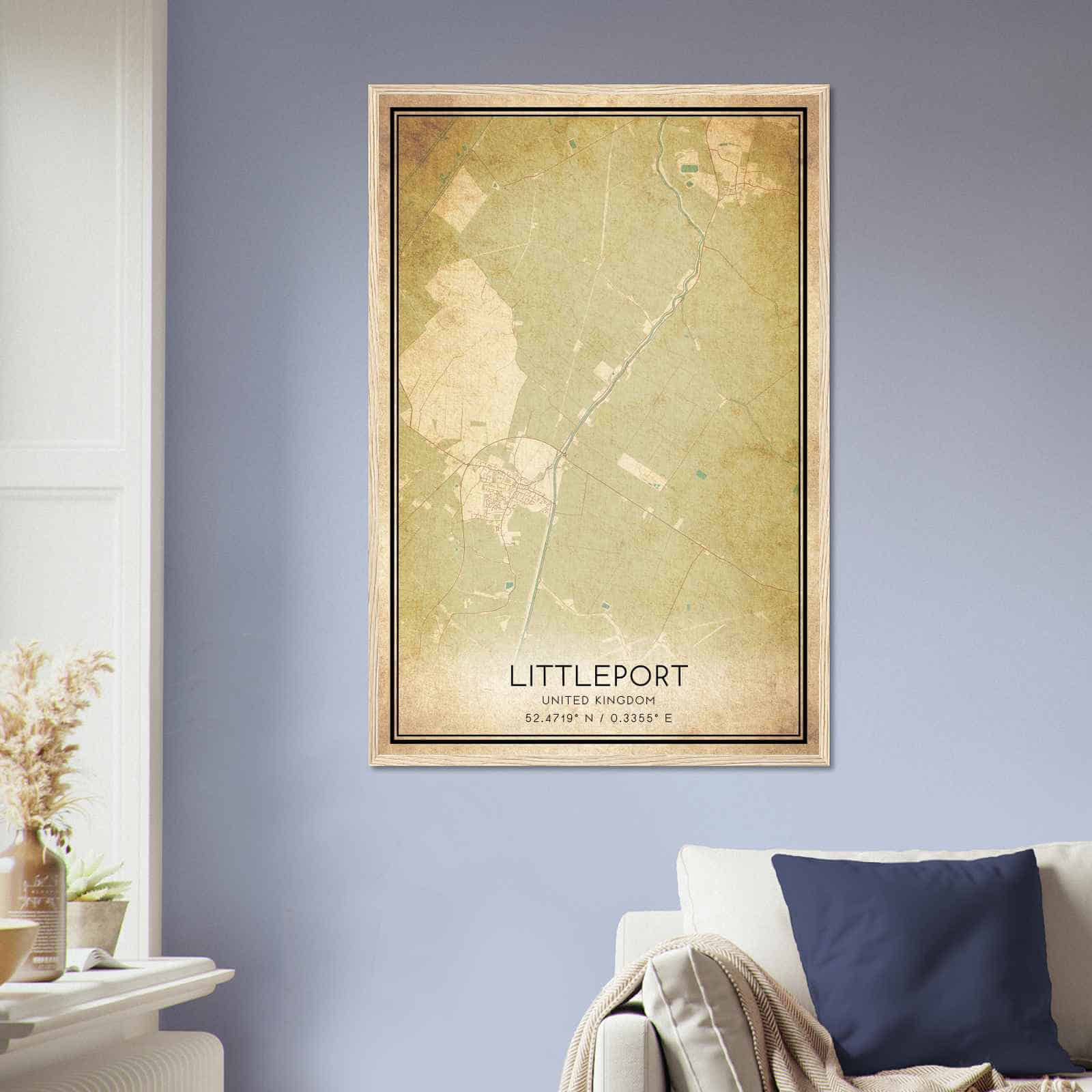 Deerfield Kansas Map Poster, Modern Home Decor Wall Art Print (Copy)