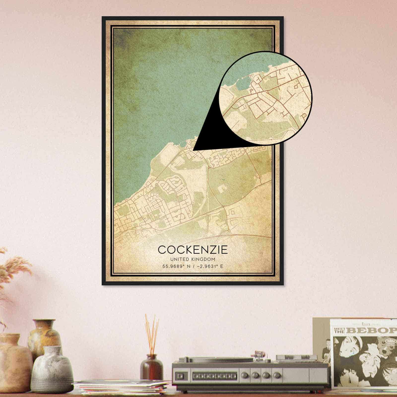 Deerfield Kansas Map Poster, Modern Home Decor Wall Art Print (Copy)