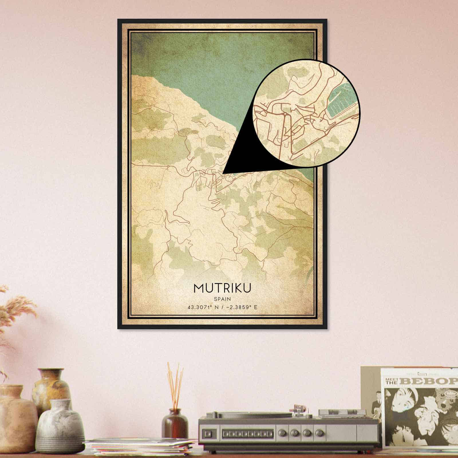 Deerfield Kansas Map Poster, Modern Home Decor Wall Art Print (Copy)