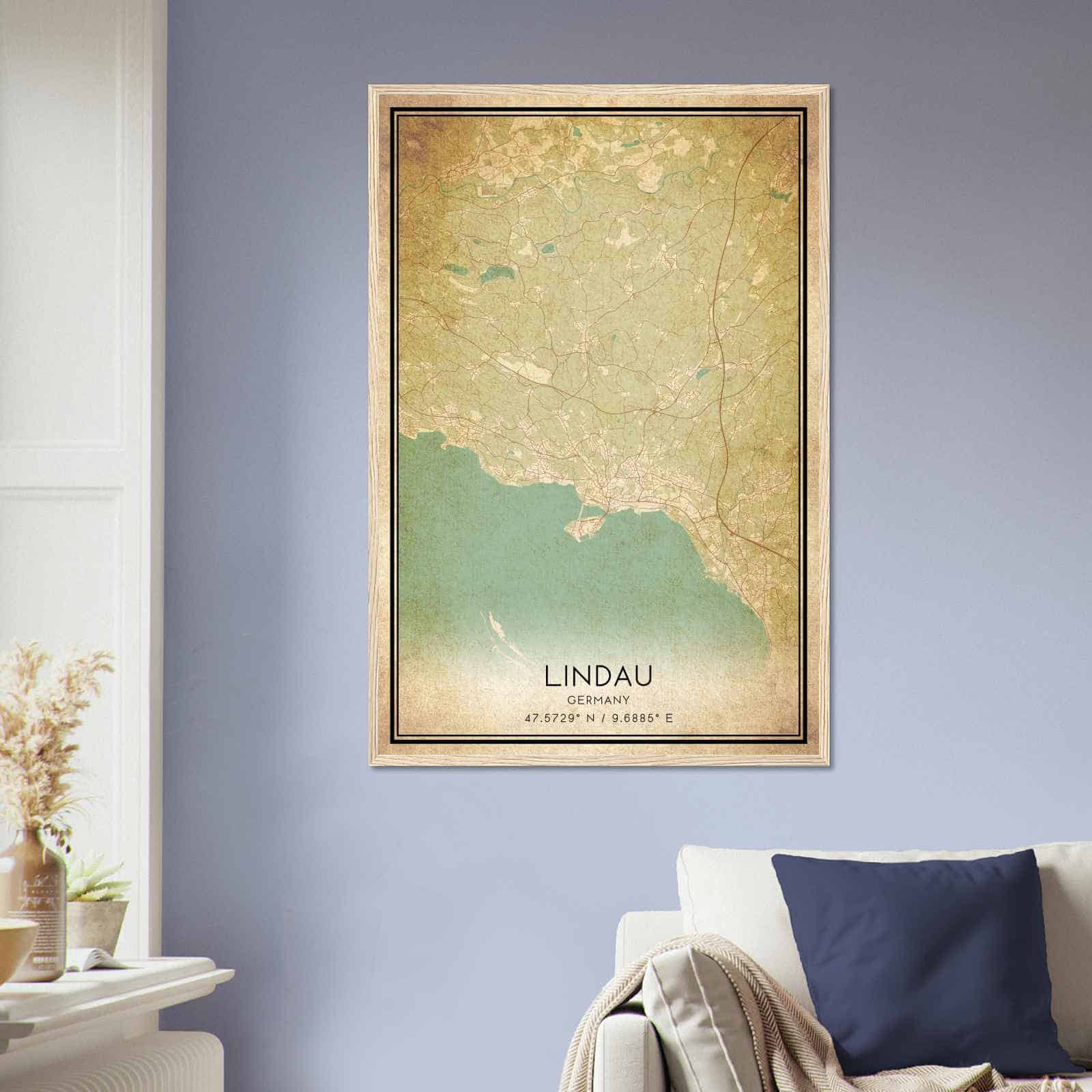 Deerfield Kansas Map Poster, Modern Home Decor Wall Art Print (Copy)