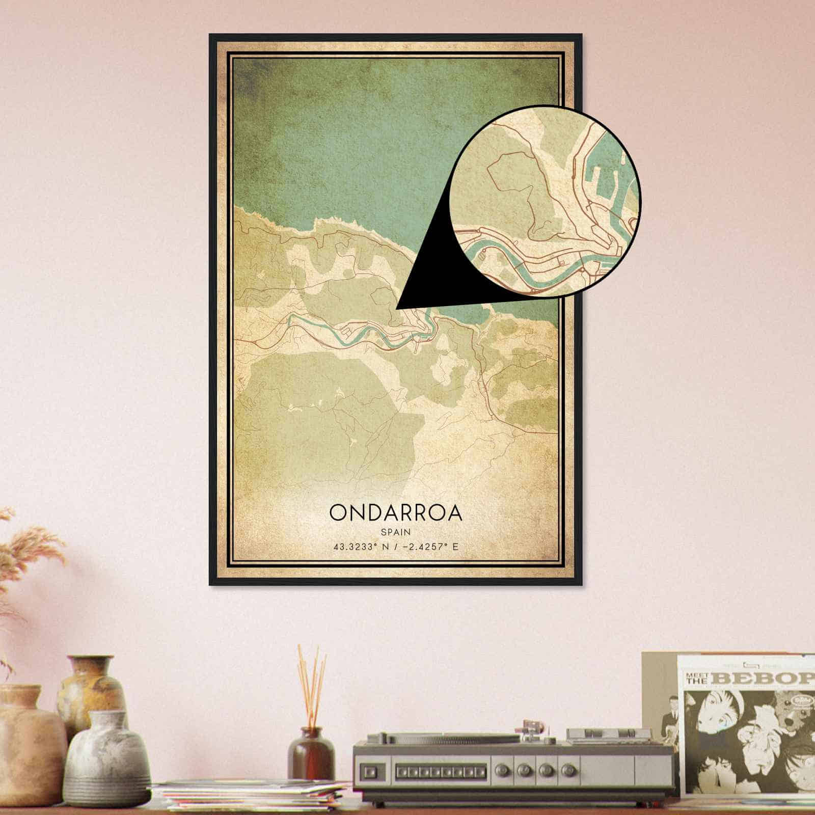 Deerfield Kansas Map Poster, Modern Home Decor Wall Art Print (Copy)