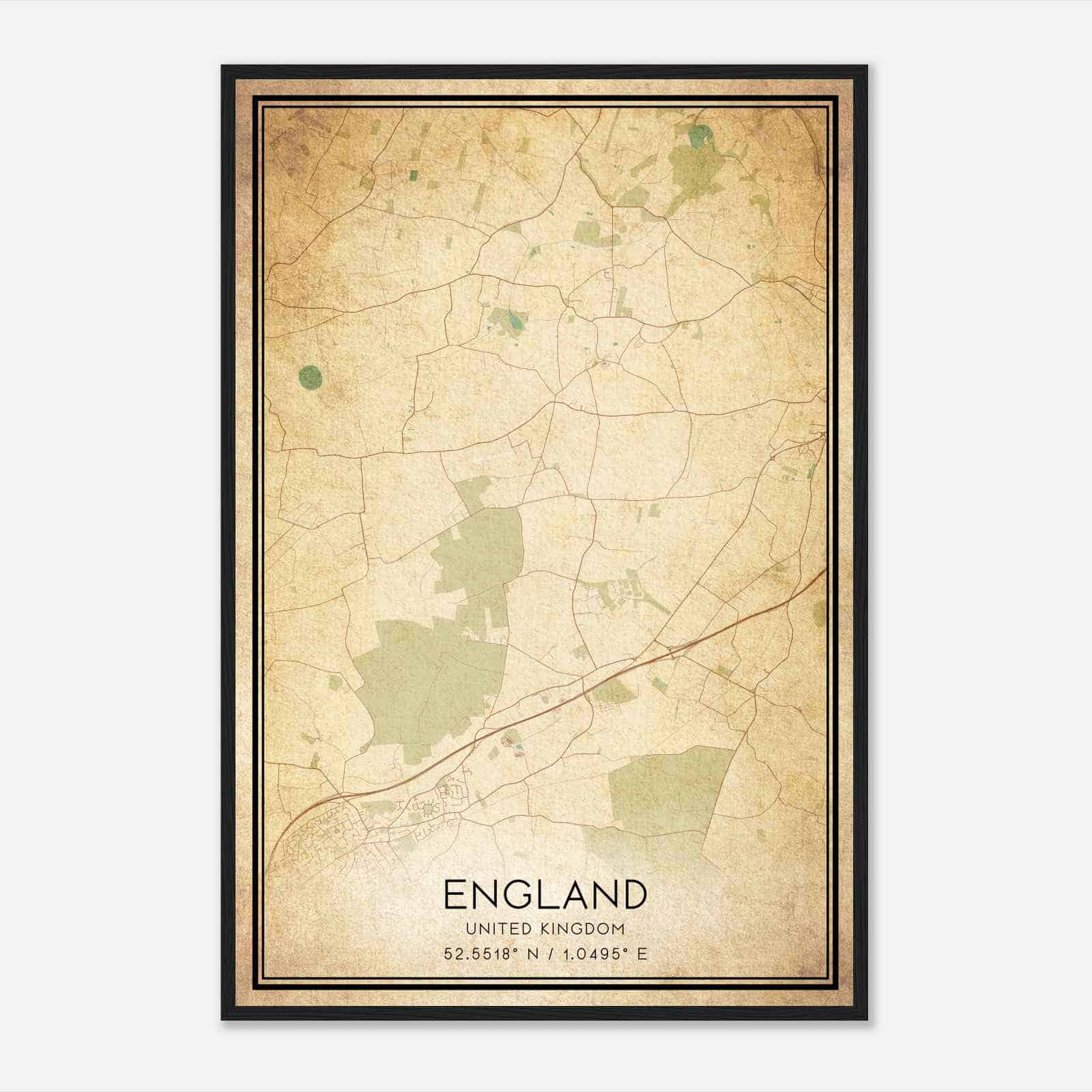 Vintage Morley United Kingdom Map Poster, Morley City Road Wall Art Print