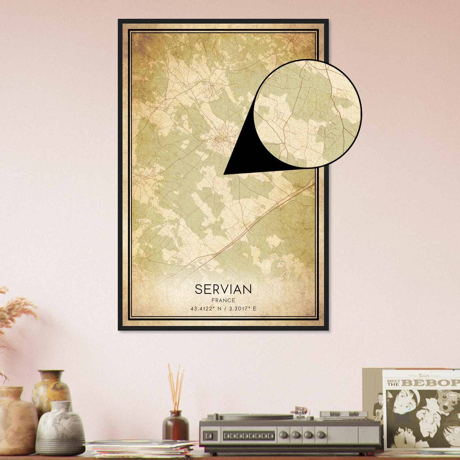 Deerfield Kansas Map Poster, Modern Home Decor Wall Art Print (Copy)