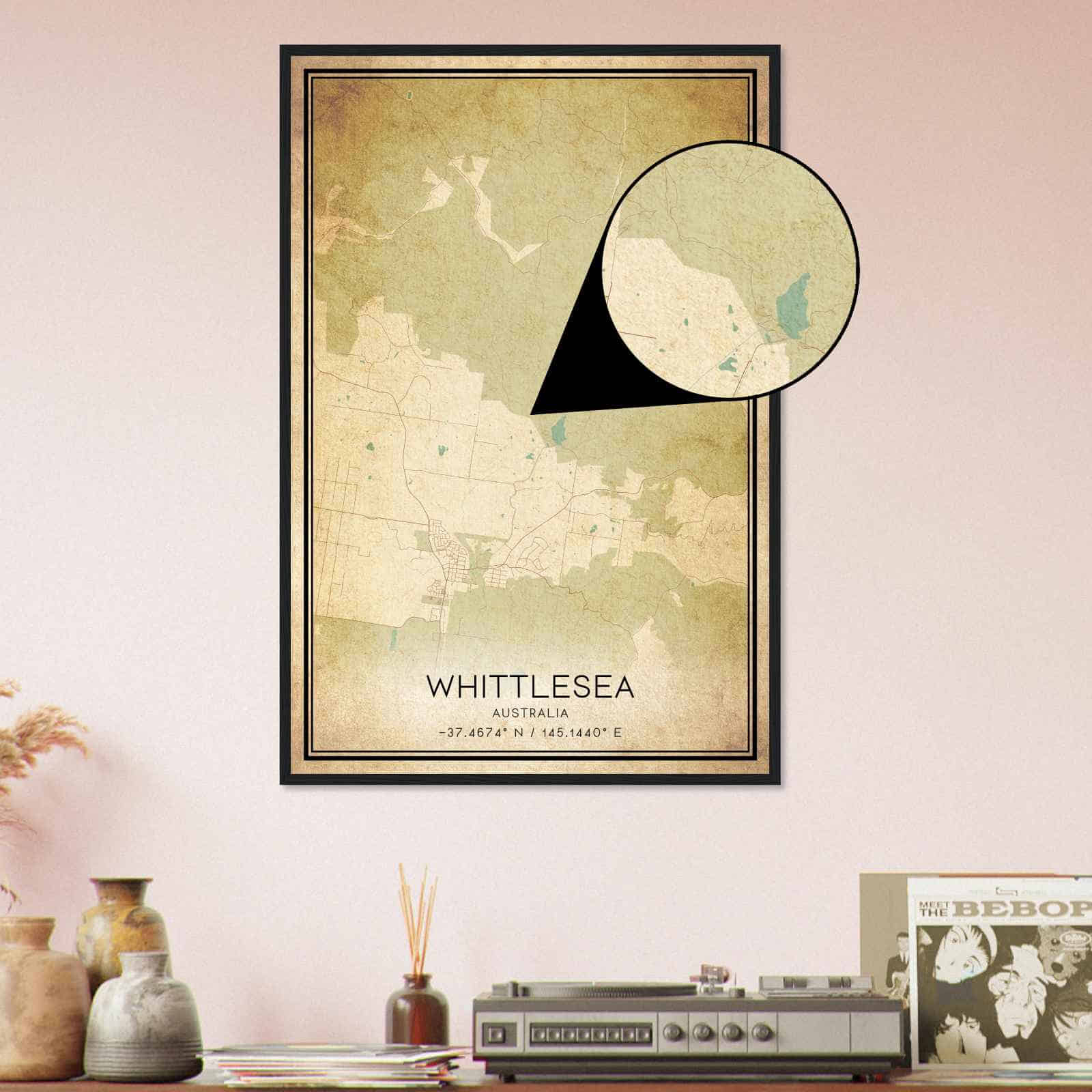 Deerfield Kansas Map Poster, Modern Home Decor Wall Art Print (Copy)