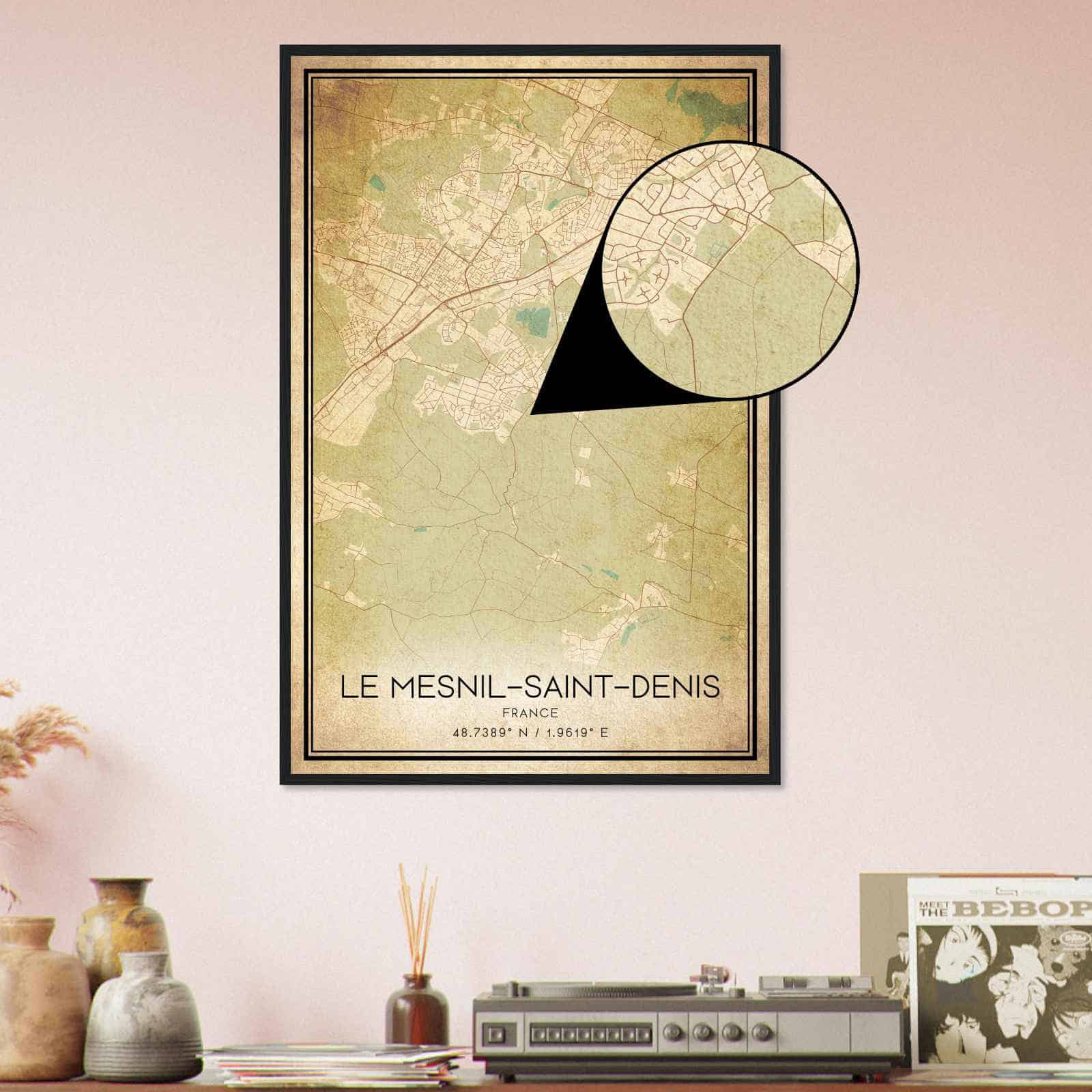 Deerfield Kansas Map Poster, Modern Home Decor Wall Art Print (Copy)