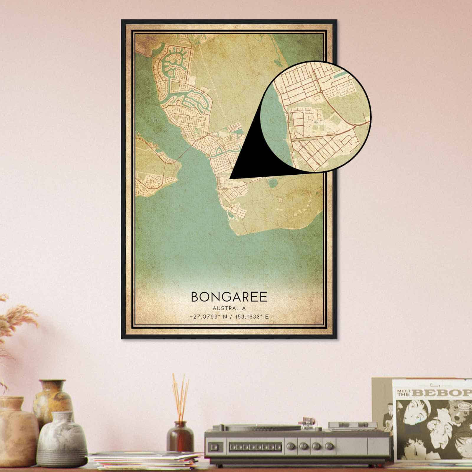 Deerfield Kansas Map Poster, Modern Home Decor Wall Art Print (Copy)