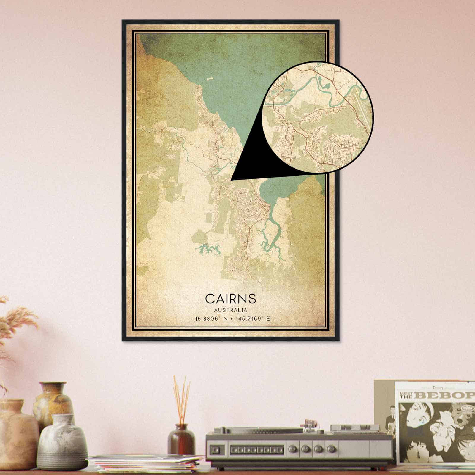 Deerfield Kansas Map Poster, Modern Home Decor Wall Art Print (Copy)
