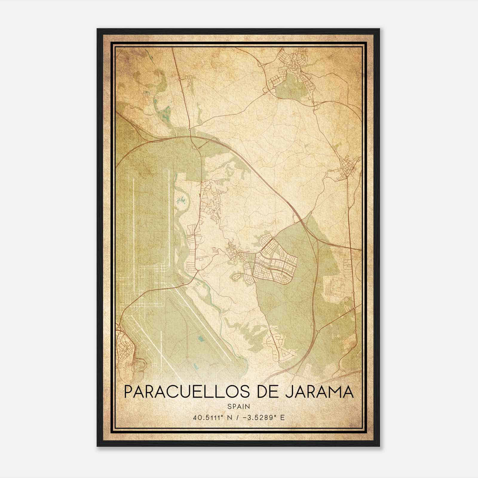 Vintage Paracuellos de Jarama Spain Map Poster, Paracuellos de Jarama City Road Wall Art Print Vintage Paracuellos de Jarama Spain Map Poster, Paracuellos de Jarama City Road Wall Art Print