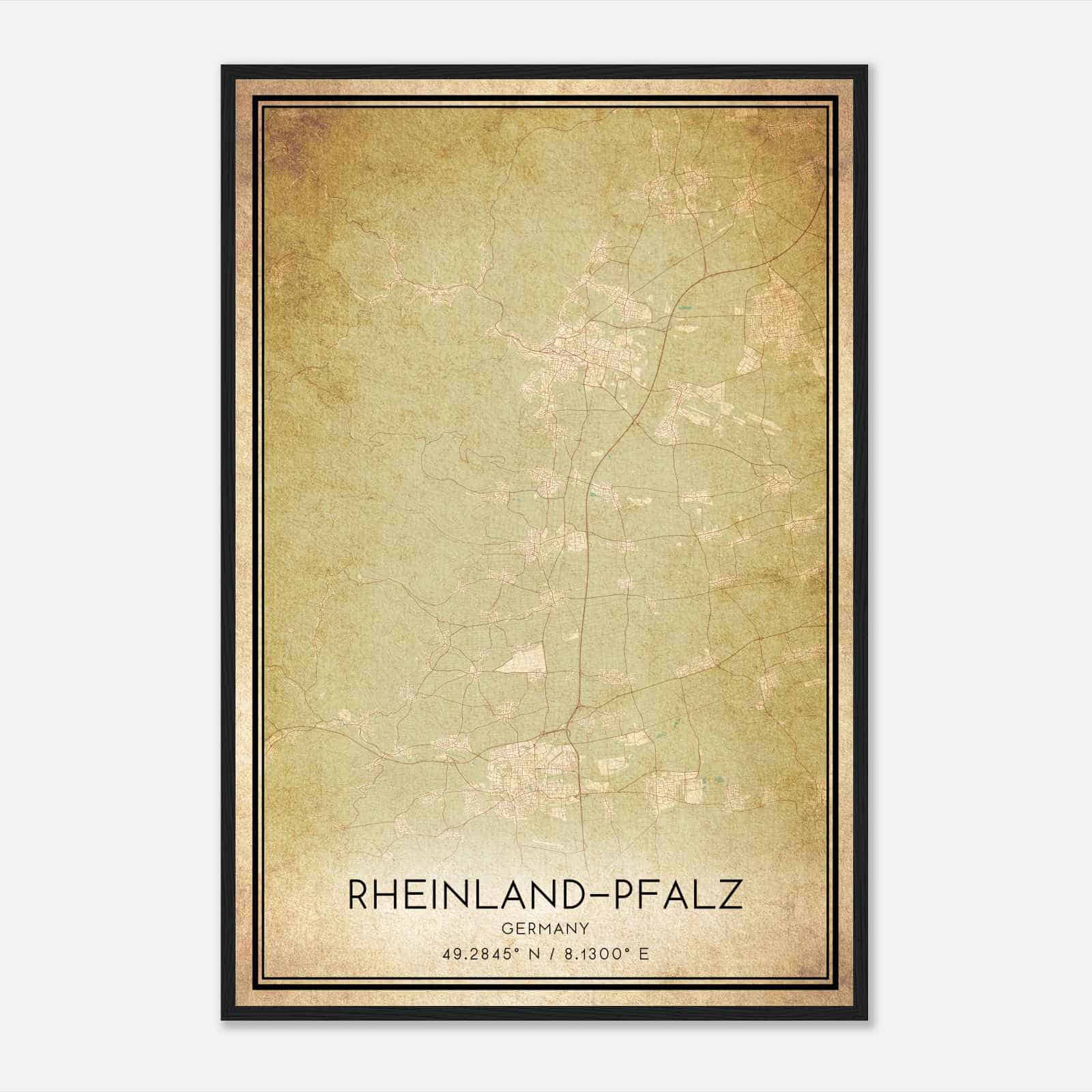 Vintage Edenkoben Germany Map Poster, Edenkoben City Road Wall Art Print