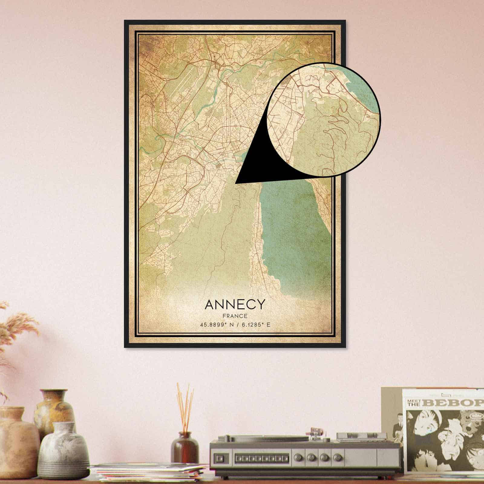Deerfield Kansas Map Poster, Modern Home Decor Wall Art Print (Copy)