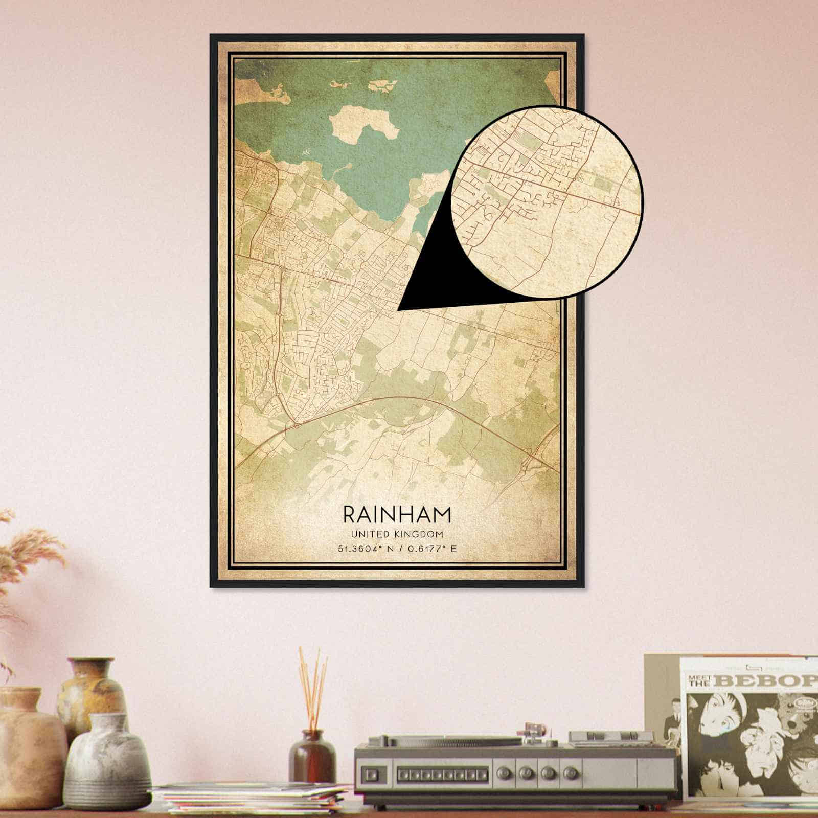 Deerfield Kansas Map Poster, Modern Home Decor Wall Art Print (Copy)