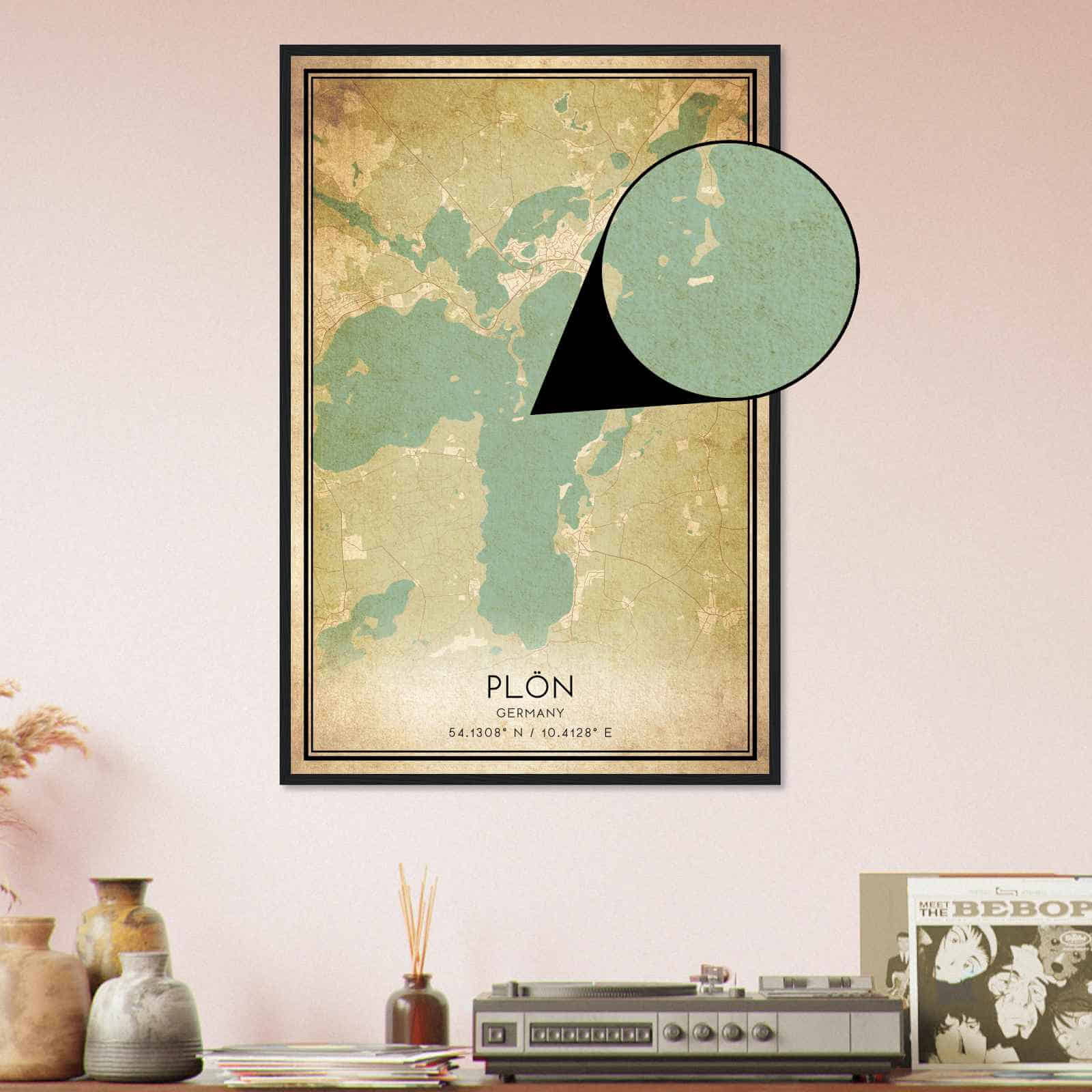 Deerfield Kansas Map Poster, Modern Home Decor Wall Art Print (Copy)