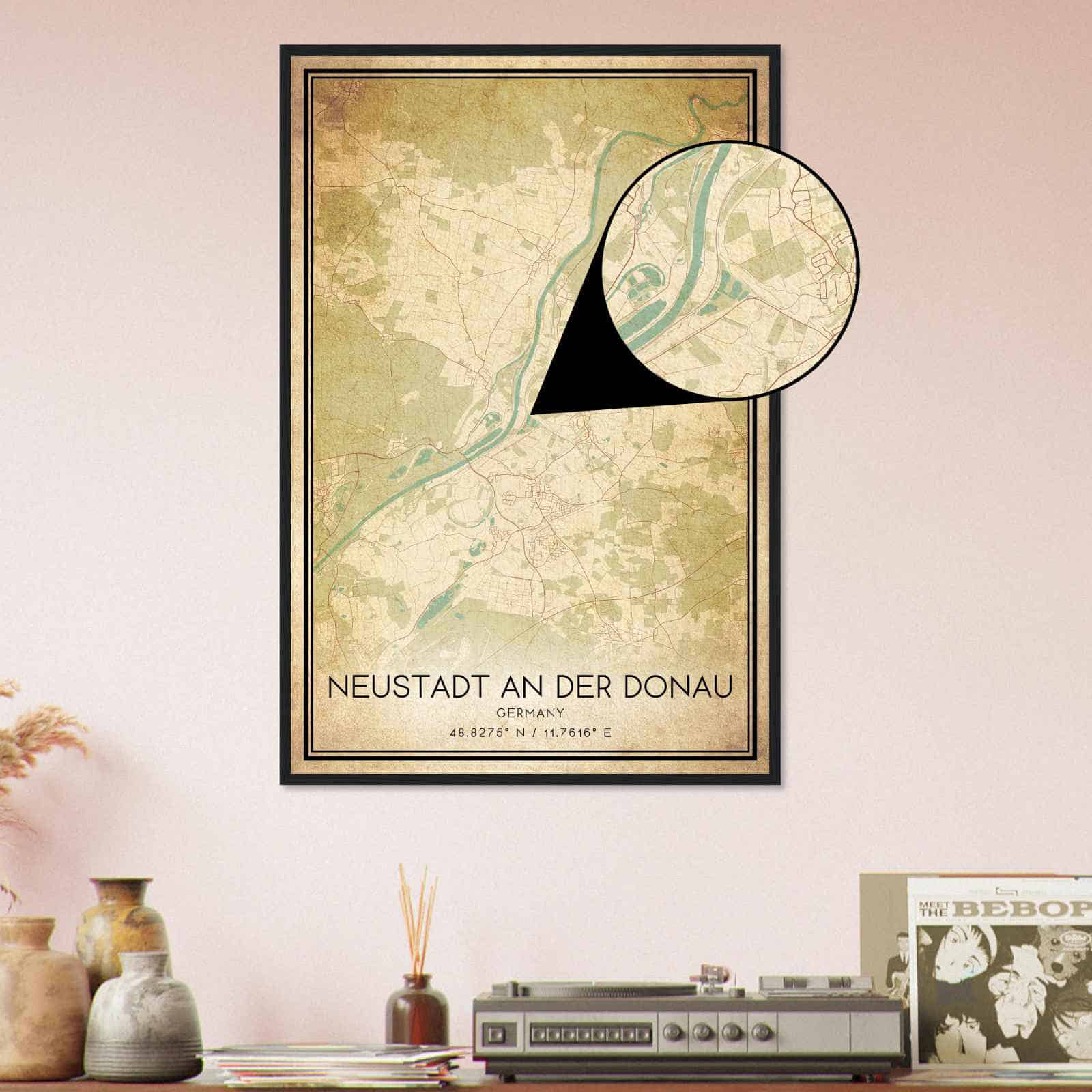 Deerfield Kansas Map Poster, Modern Home Decor Wall Art Print (Copy)