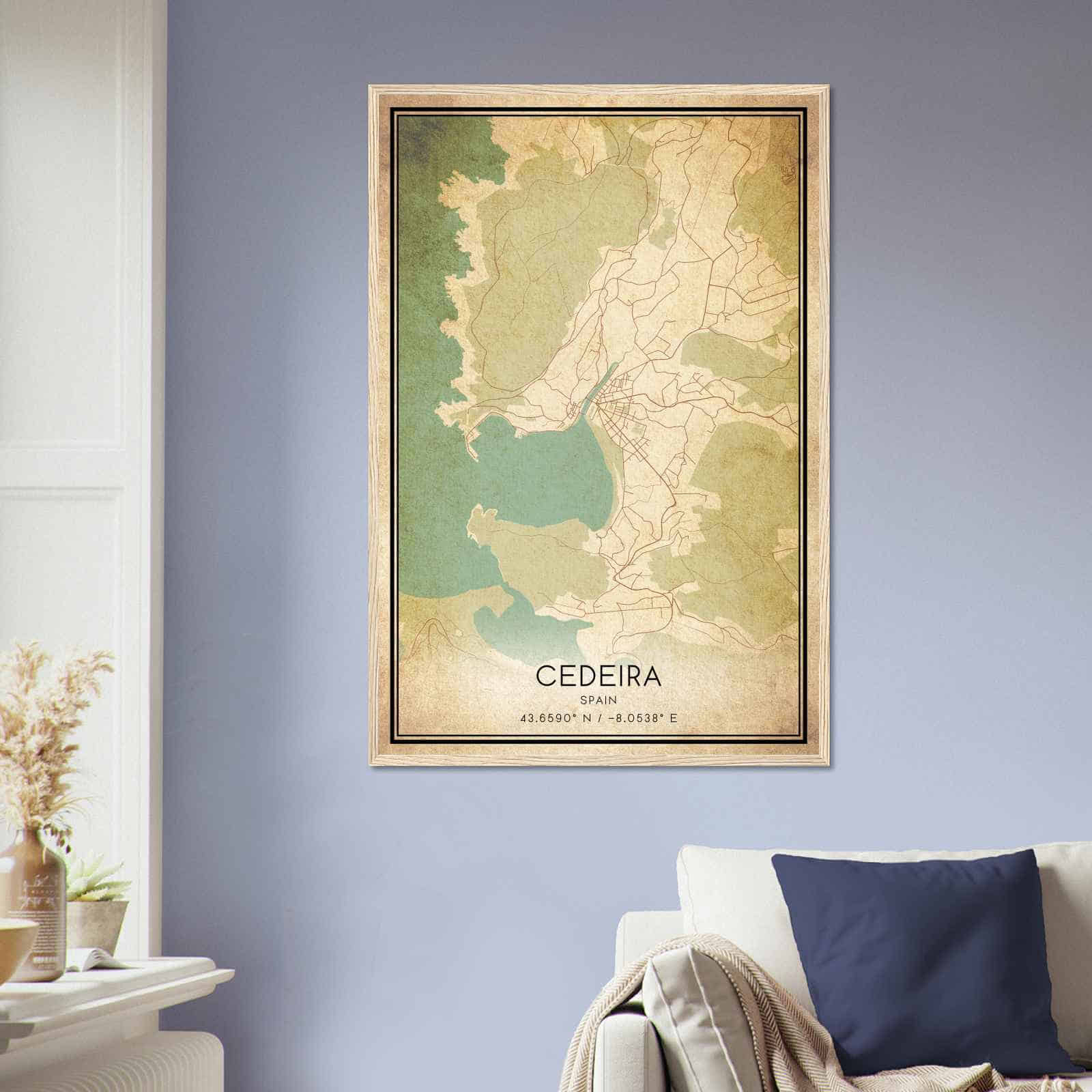 Deerfield Kansas Map Poster, Modern Home Decor Wall Art Print (Copy)