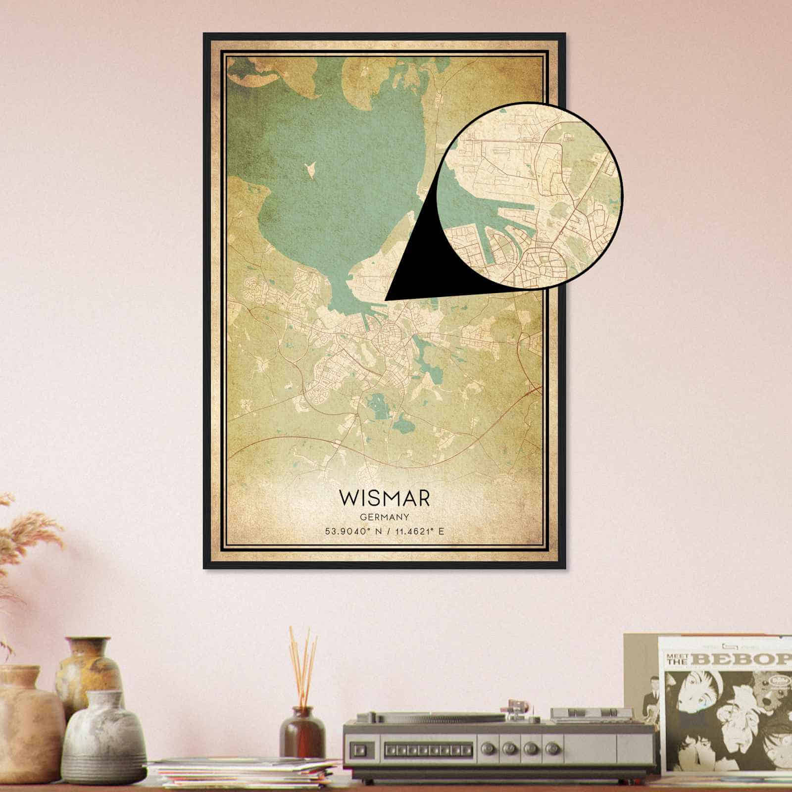 Deerfield Kansas Map Poster, Modern Home Decor Wall Art Print (Copy)