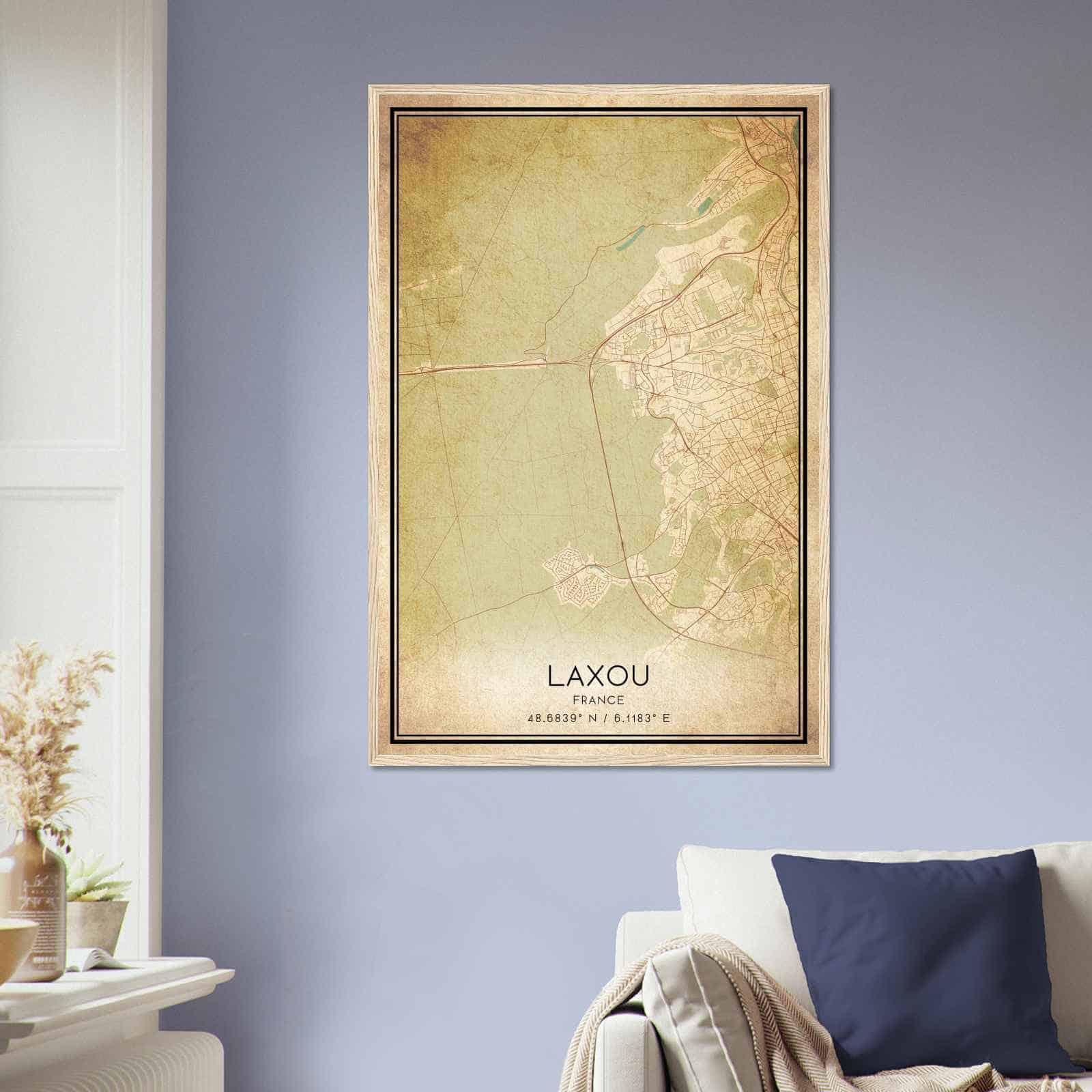 Deerfield Kansas Map Poster, Modern Home Decor Wall Art Print (Copy)
