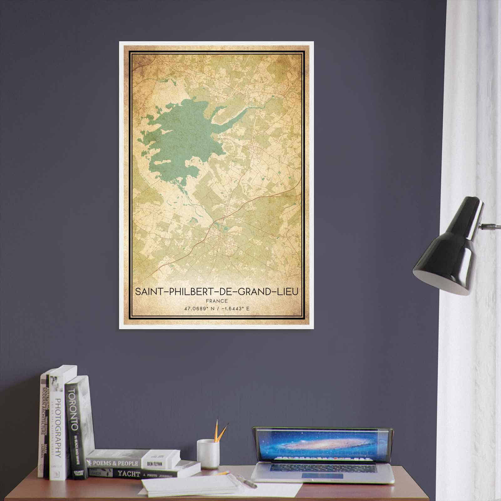 Deerfield Kansas Map Poster, Modern Home Decor Wall Art Print (Copy)