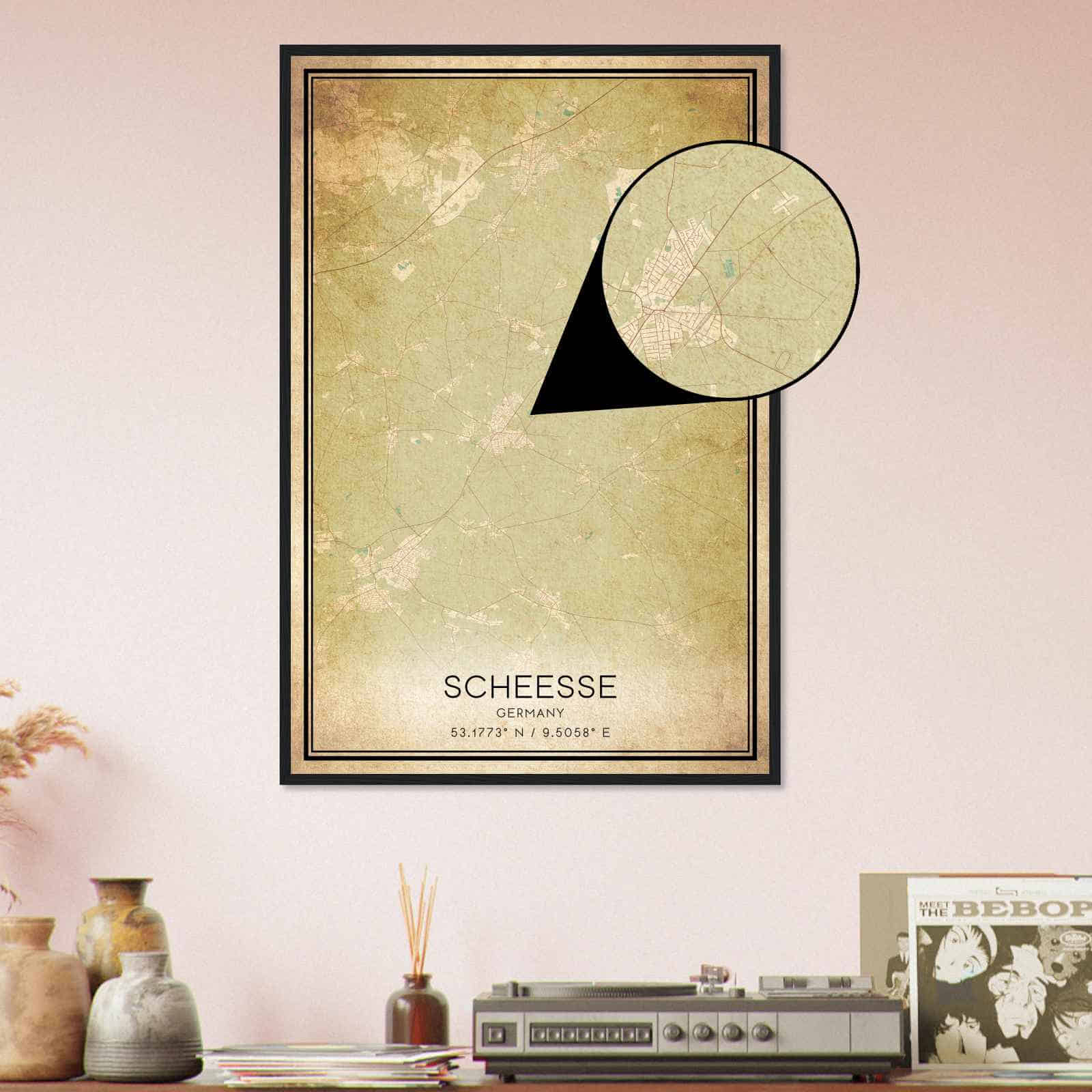 Deerfield Kansas Map Poster, Modern Home Decor Wall Art Print (Copy)