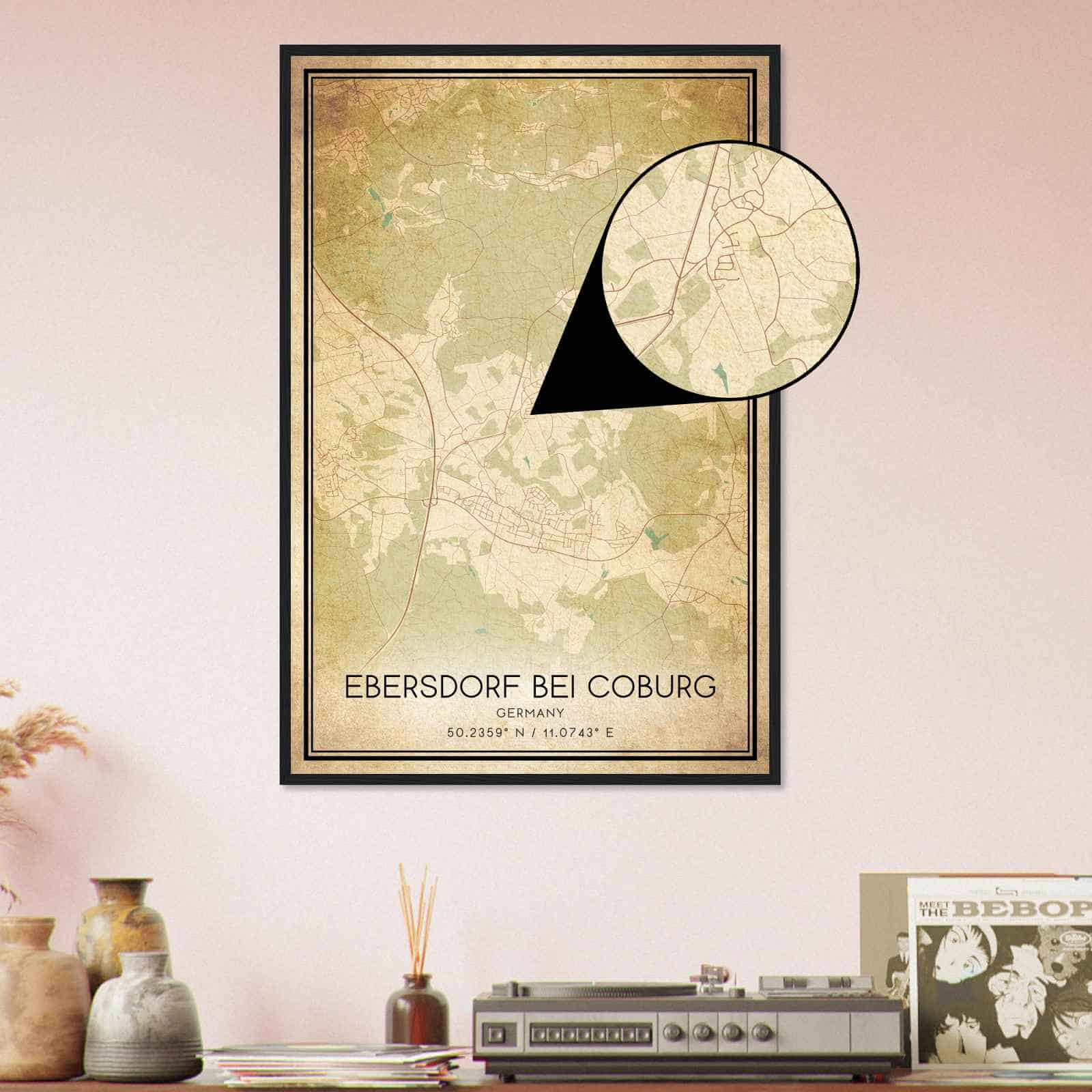 Deerfield Kansas Map Poster, Modern Home Decor Wall Art Print (Copy)