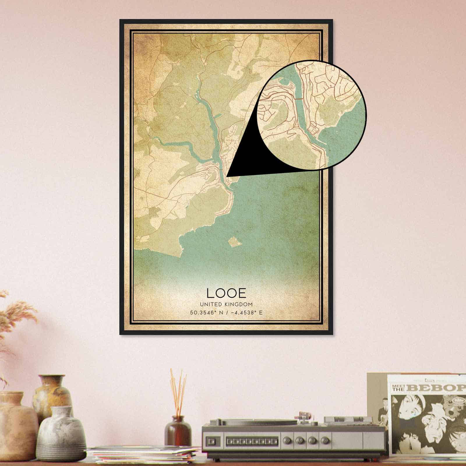 Deerfield Kansas Map Poster, Modern Home Decor Wall Art Print (Copy)
