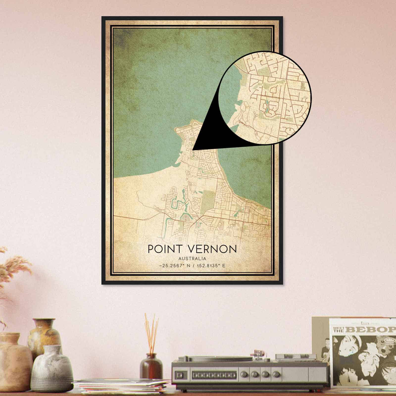 Deerfield Kansas Map Poster, Modern Home Decor Wall Art Print (Copy)