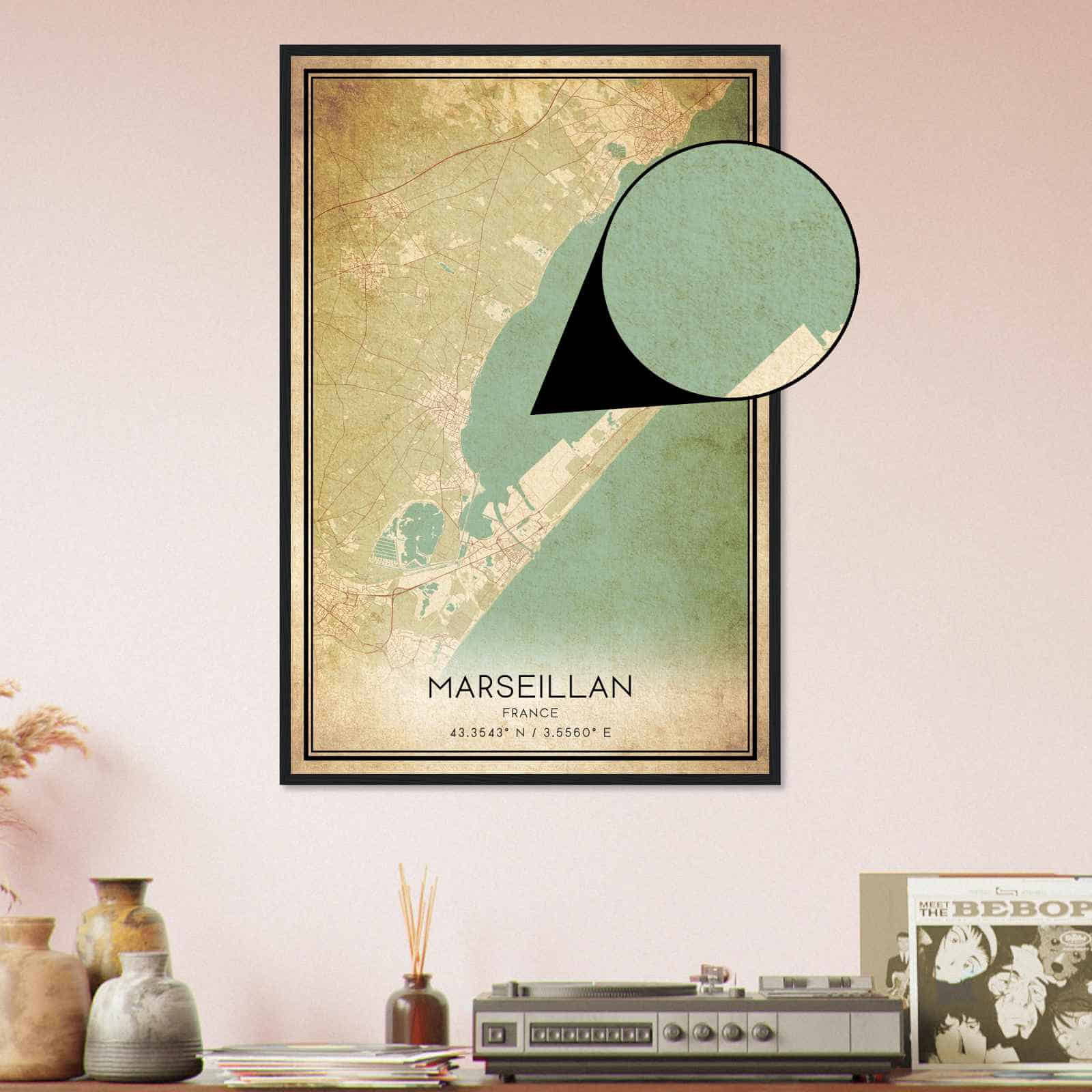 Deerfield Kansas Map Poster, Modern Home Decor Wall Art Print (Copy)