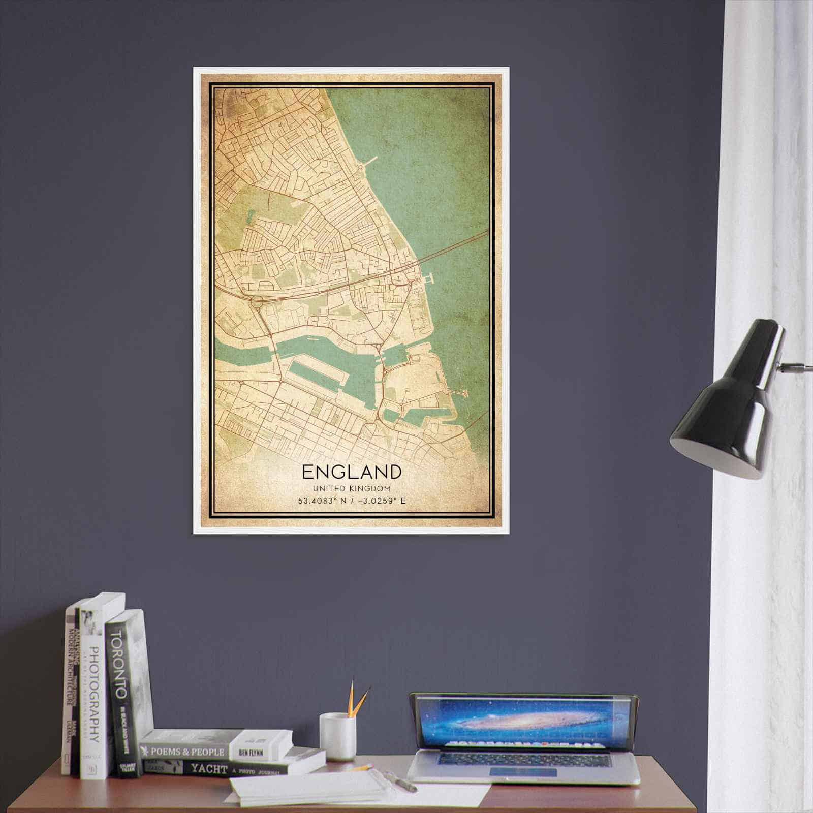 Deerfield Kansas Map Poster, Modern Home Decor Wall Art Print (Copy)