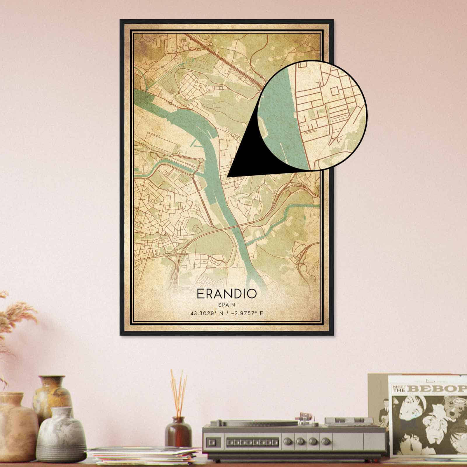 Deerfield Kansas Map Poster, Modern Home Decor Wall Art Print (Copy)