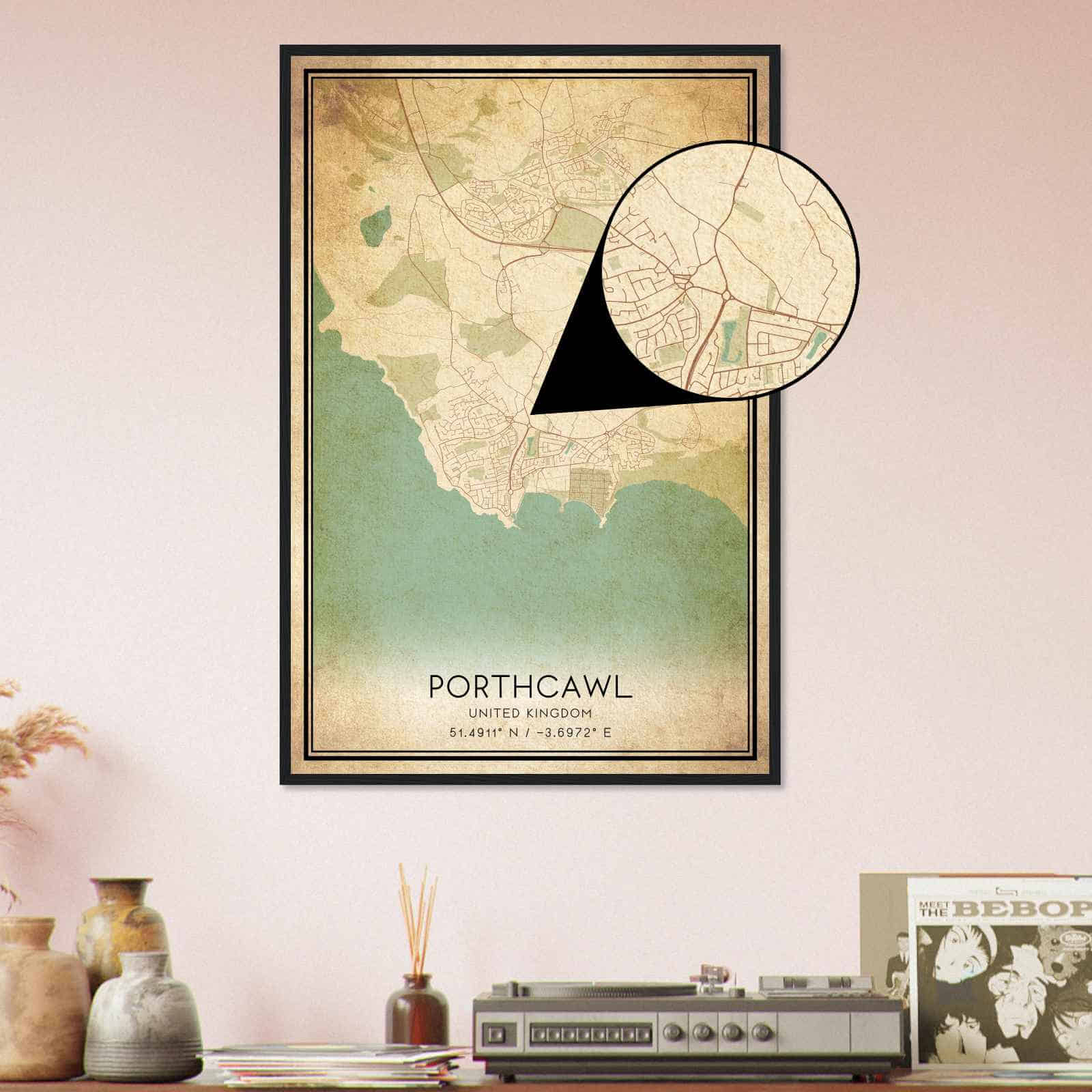 Deerfield Kansas Map Poster, Modern Home Decor Wall Art Print (Copy)